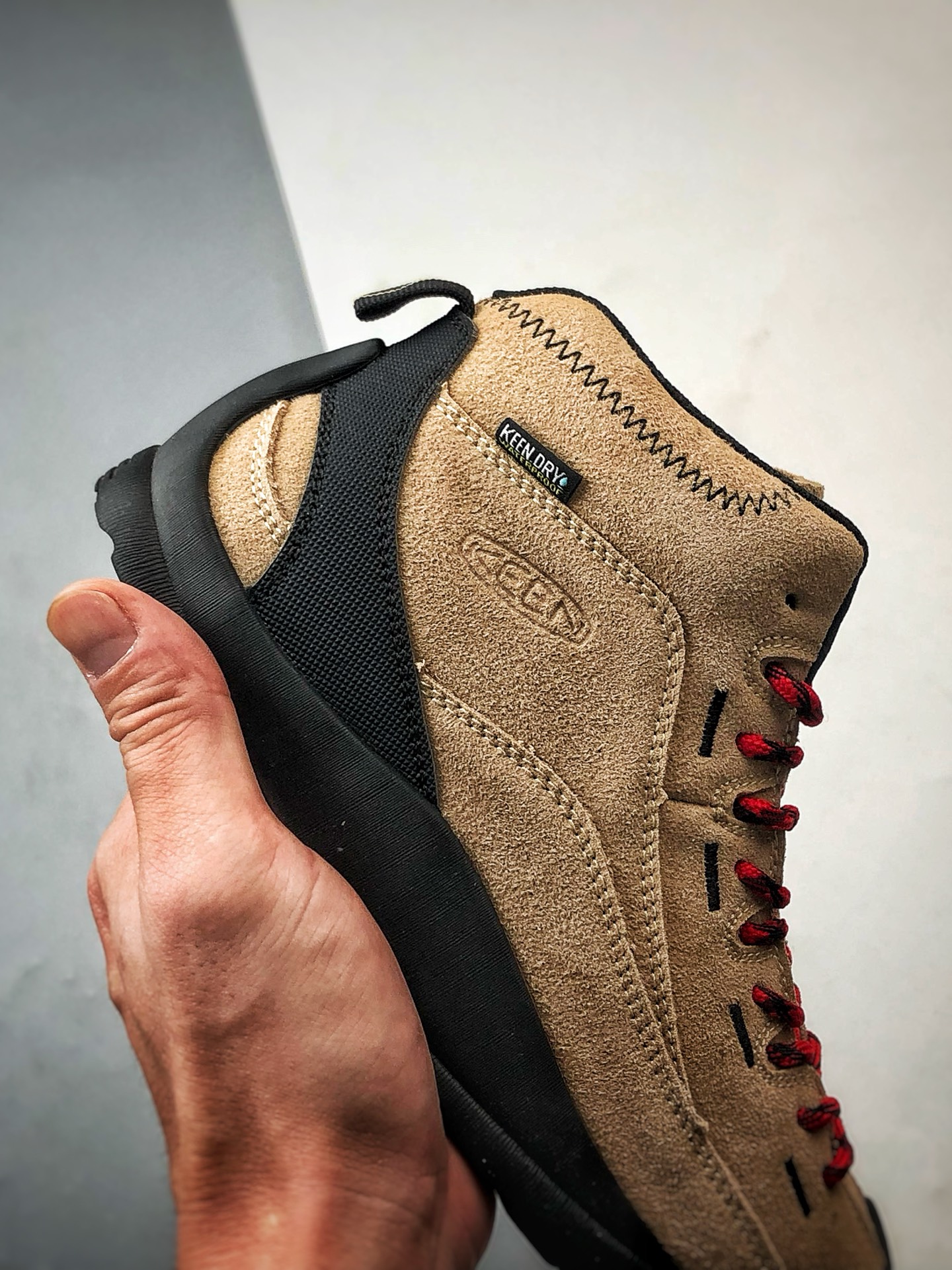 240 Keen/科恩 Jasper Mid 棕色 复古中帮系带户外风登山徒步鞋