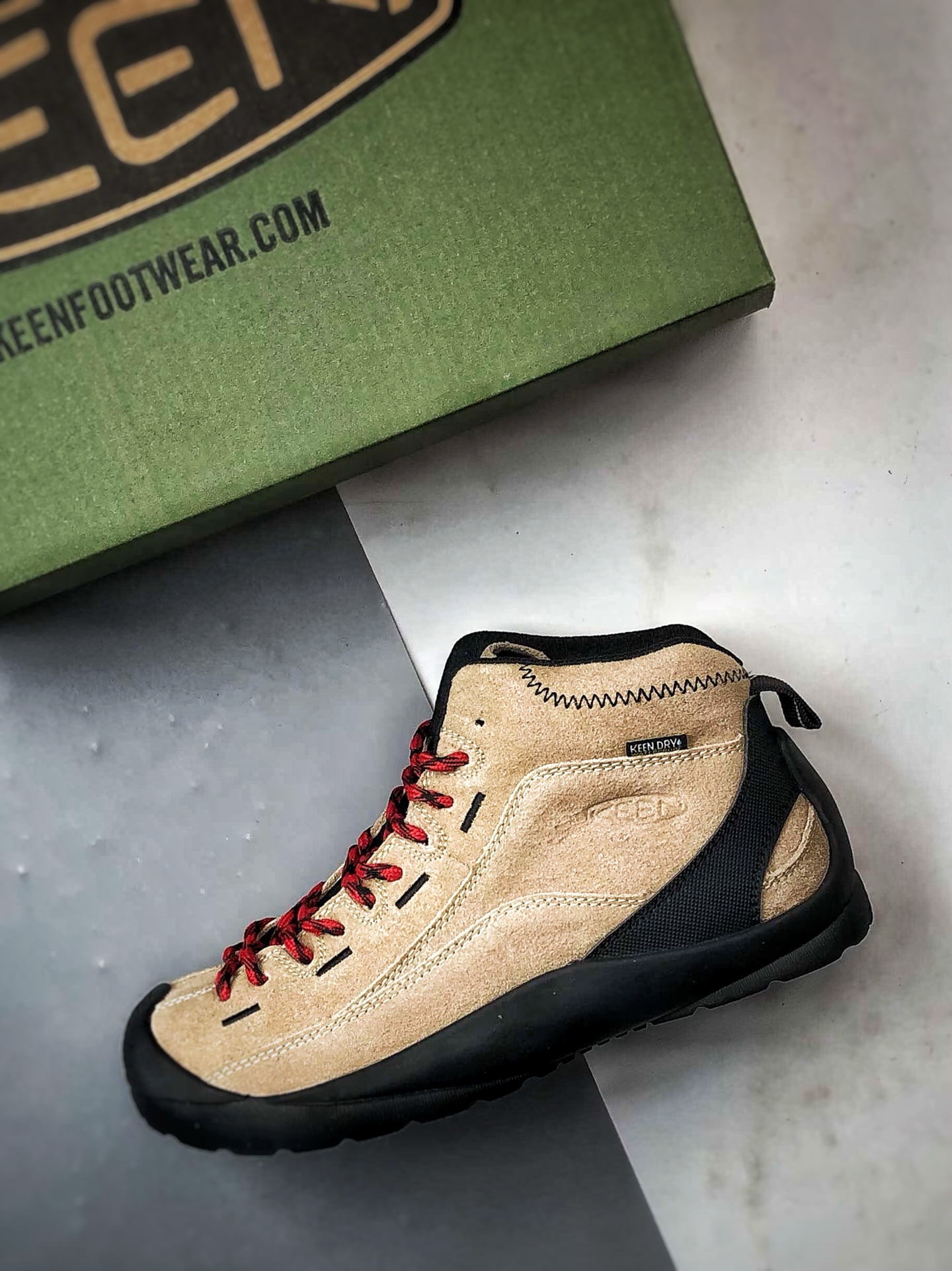 240 Keen/科恩 Jasper Mid 棕色 复古中帮系带户外风登山徒步鞋