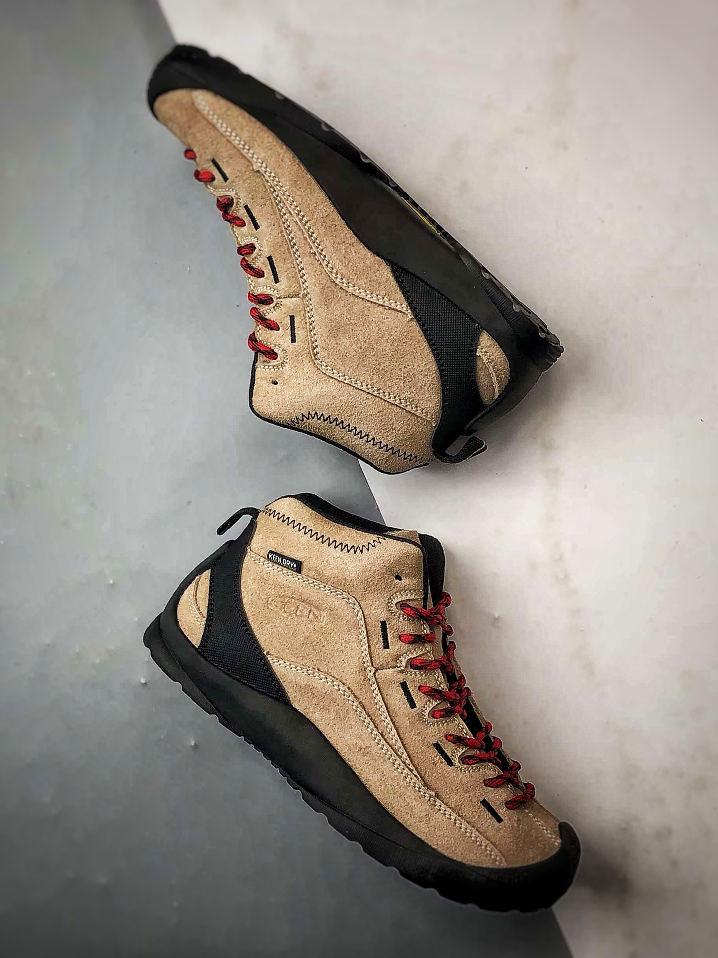 240 Keen/科恩 Jasper Mid 棕色 复古中帮系带户外风登山徒步鞋