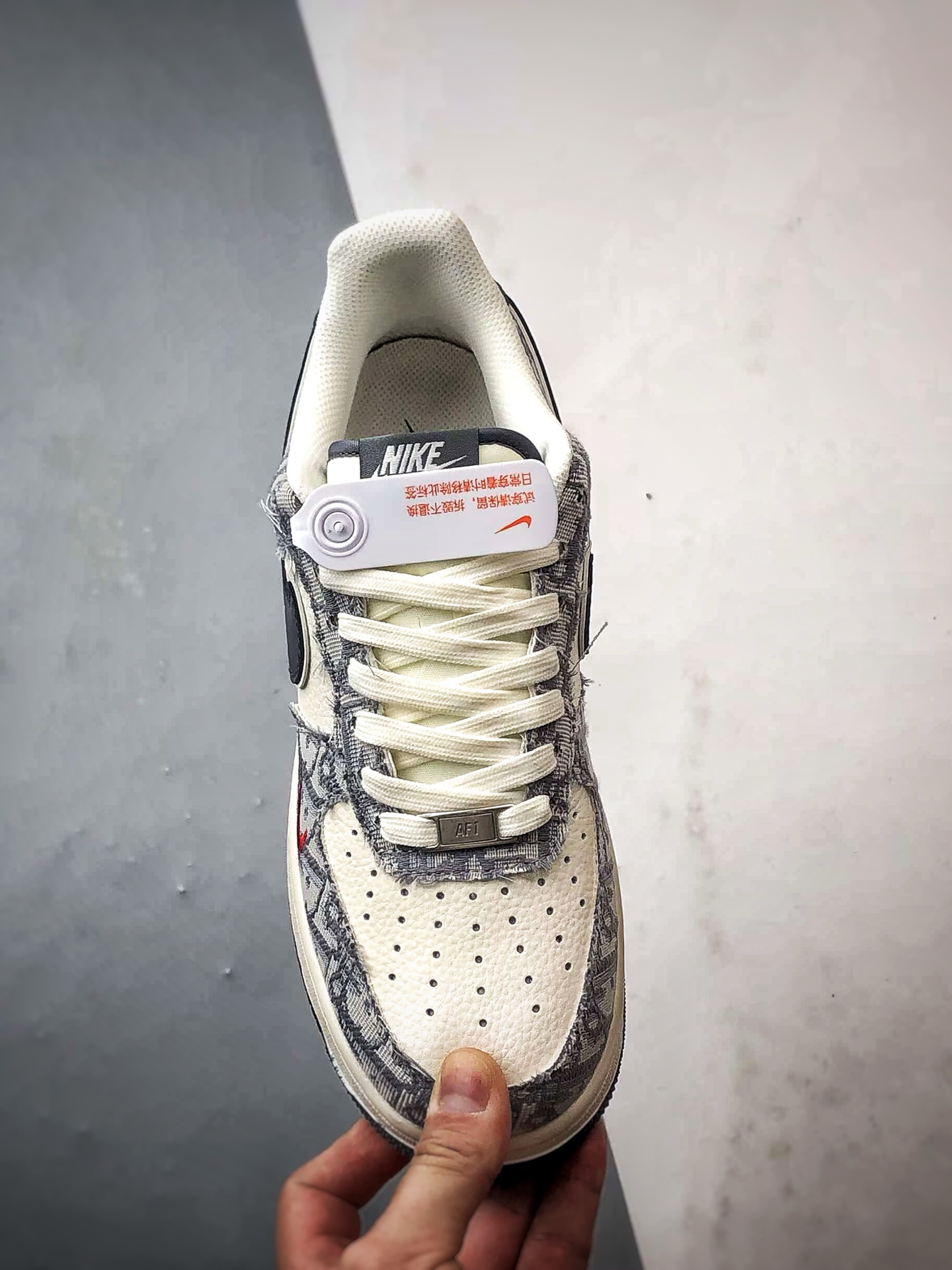 Dior x Air Force 1 Low 印花牛仔米白灰 MZ9588-807