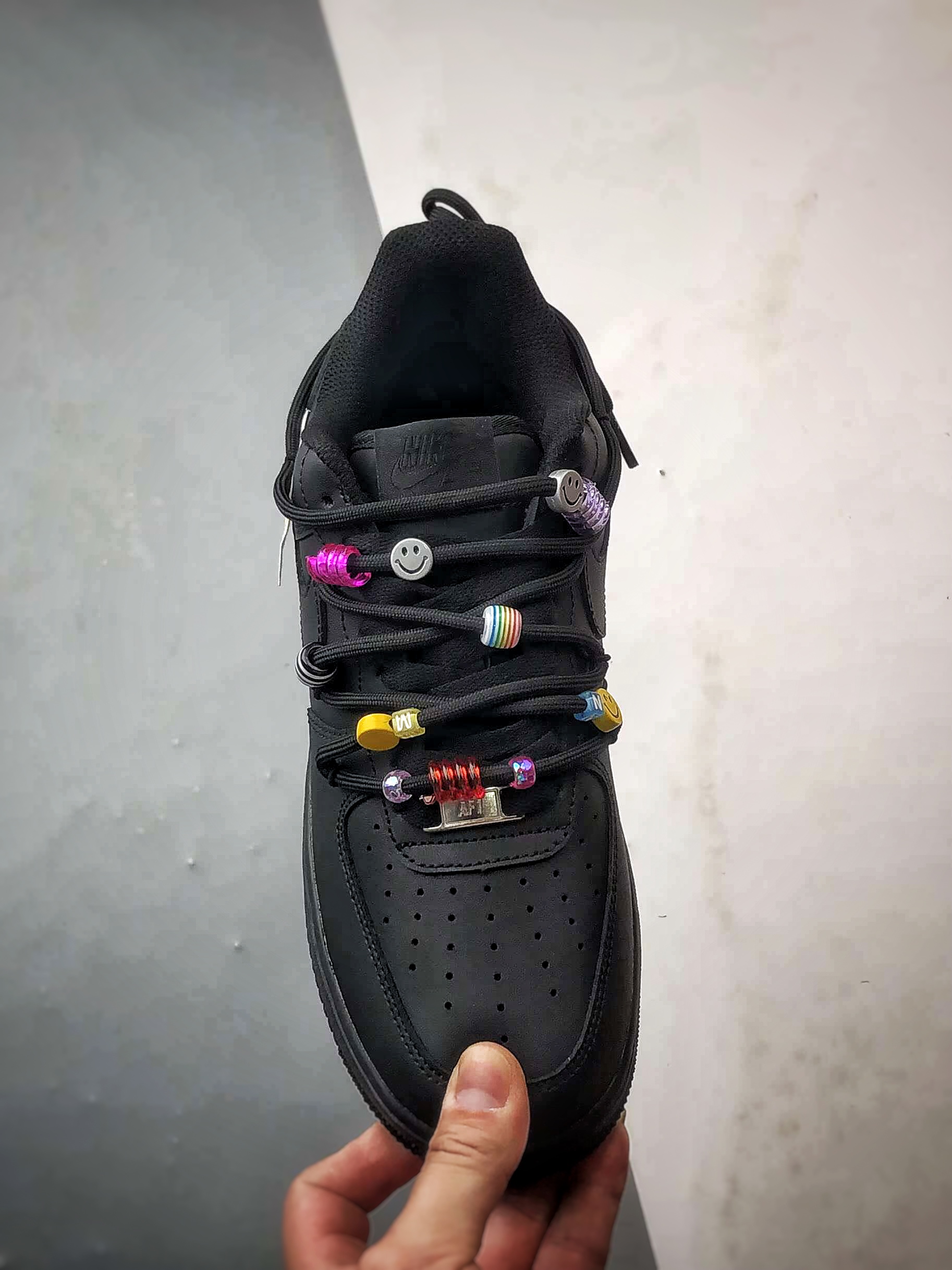 定制球鞋 Air Force 1 Low 密码终局 黑色解构 经典休闲运动板鞋 FQ5296-101