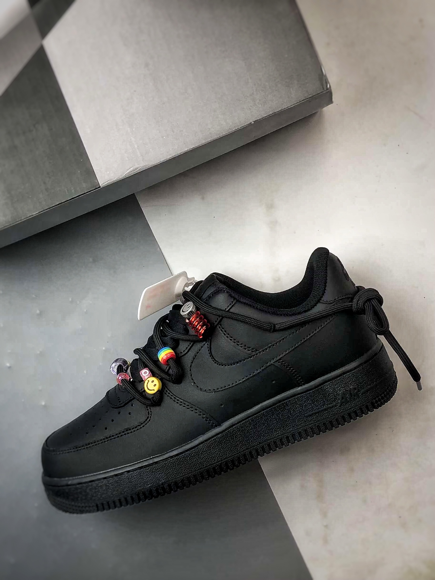 定制球鞋 Air Force 1 Low 密码终局 黑色解构 经典休闲运动板鞋 FQ5296-101