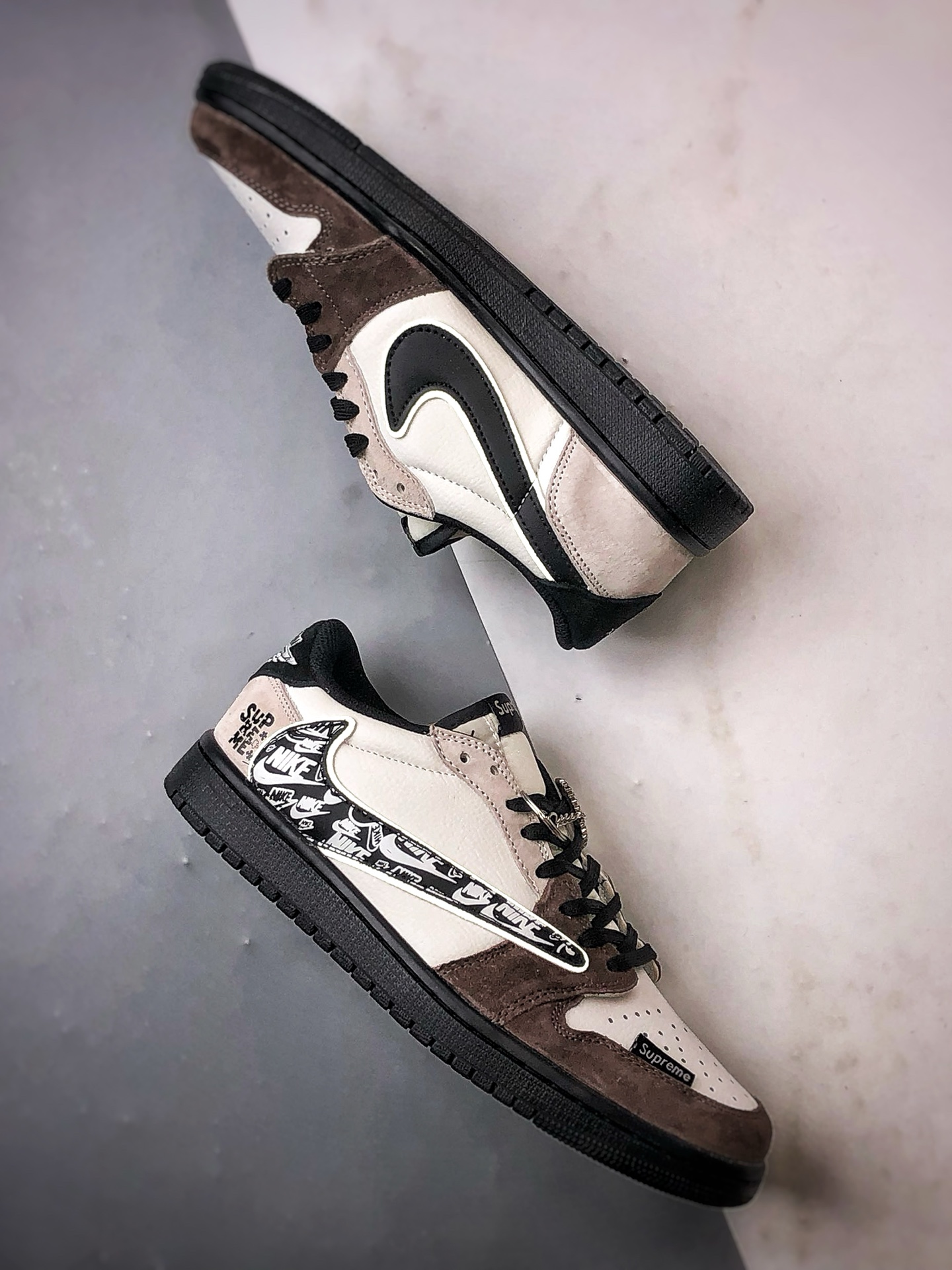 290 Air Jordan 1 Low ”高端定制” Sup棕黑印花倒钩 DZ5899-032