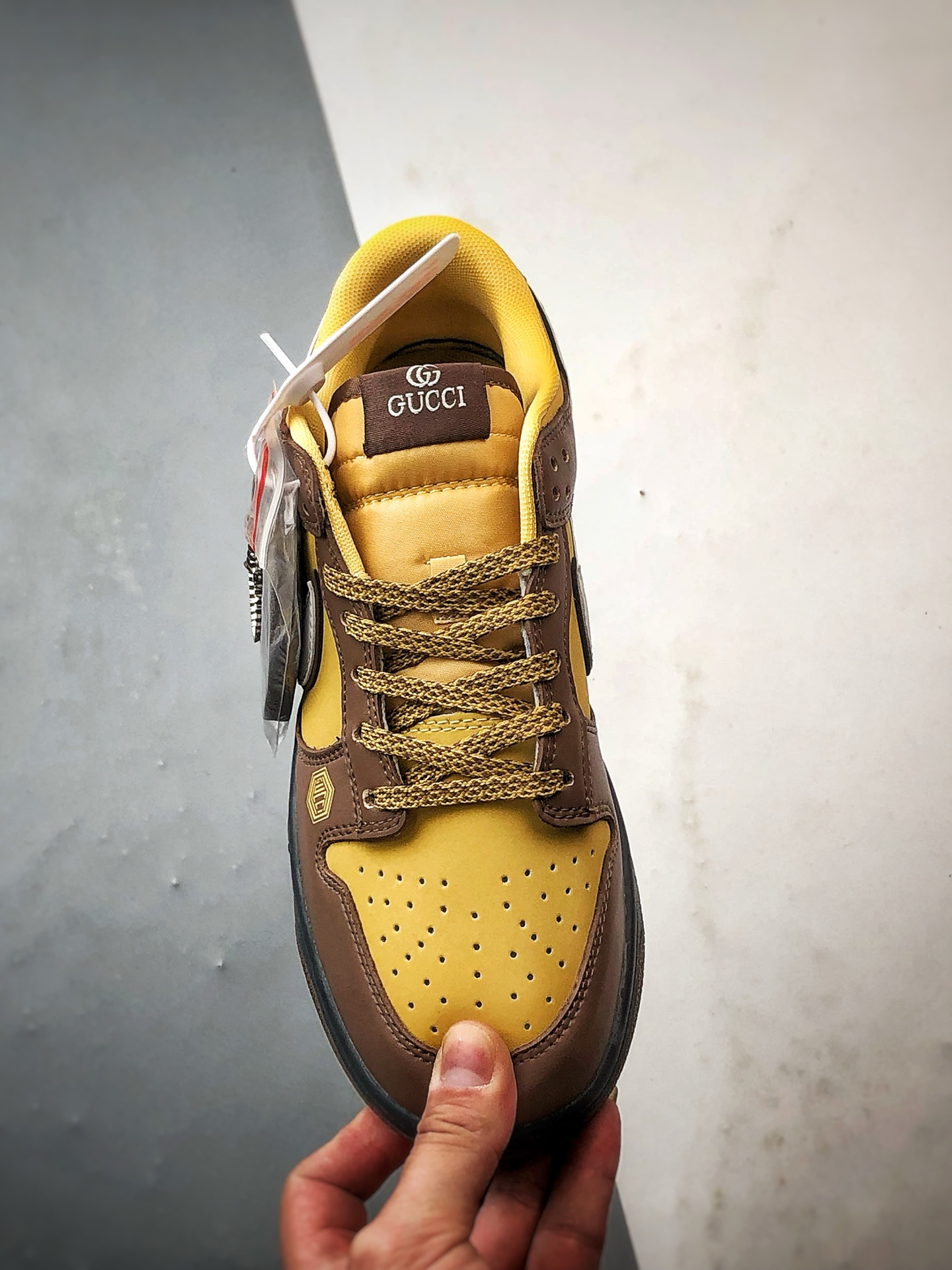 NK Dunk Low Retro ”DIY高端定制” 古驰棕黄反光白钩 低帮休闲运动板鞋 DJ1988-001