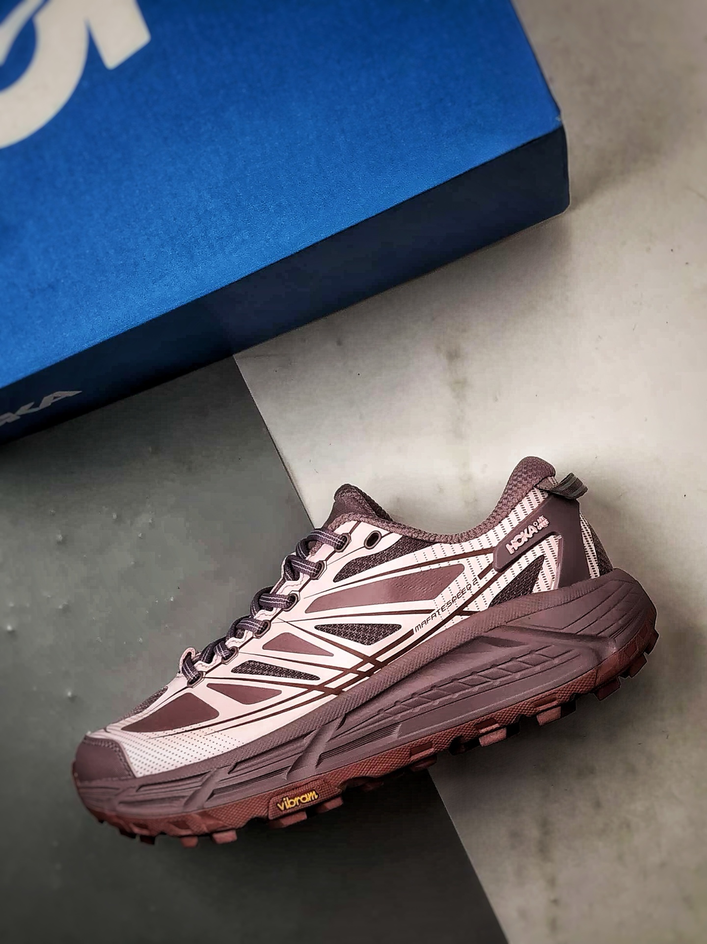 200 Hoka One One Mafate Speed 2 紫粉 玛法特低帮厚底轻量户外运动鞋 1126851-CVC