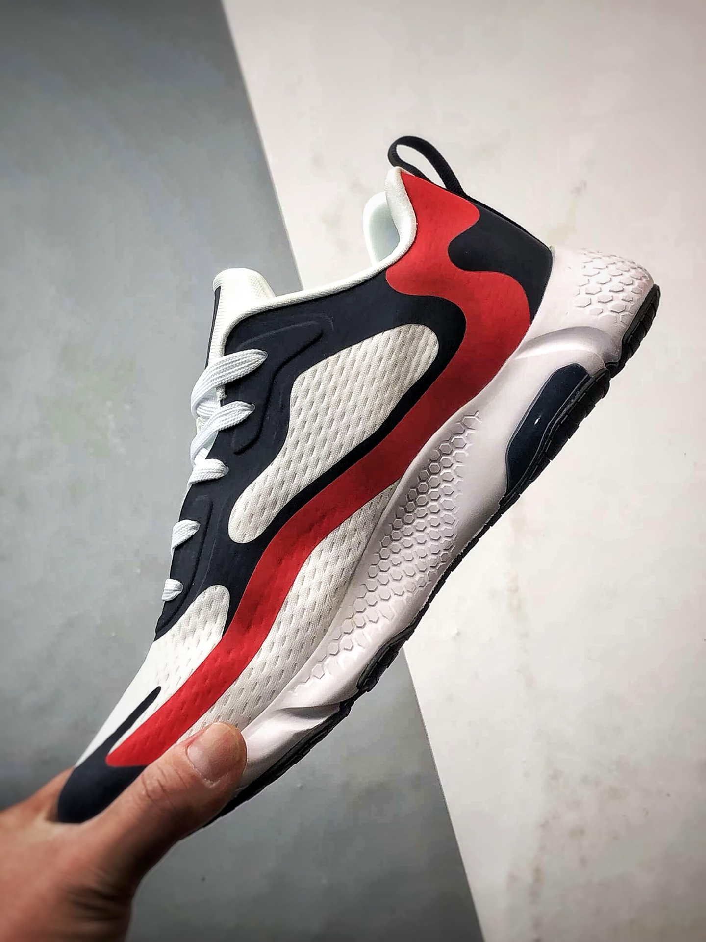 190 AD AlphaBounce Beyond M 白蓝红 阿尔法 真标网面休闲跑步鞋 CG5573