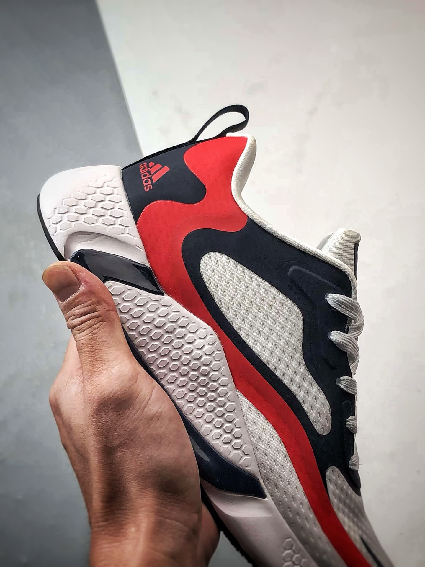 190 AD AlphaBounce Beyond M 白蓝红 阿尔法 真标网面休闲跑步鞋 CG5573