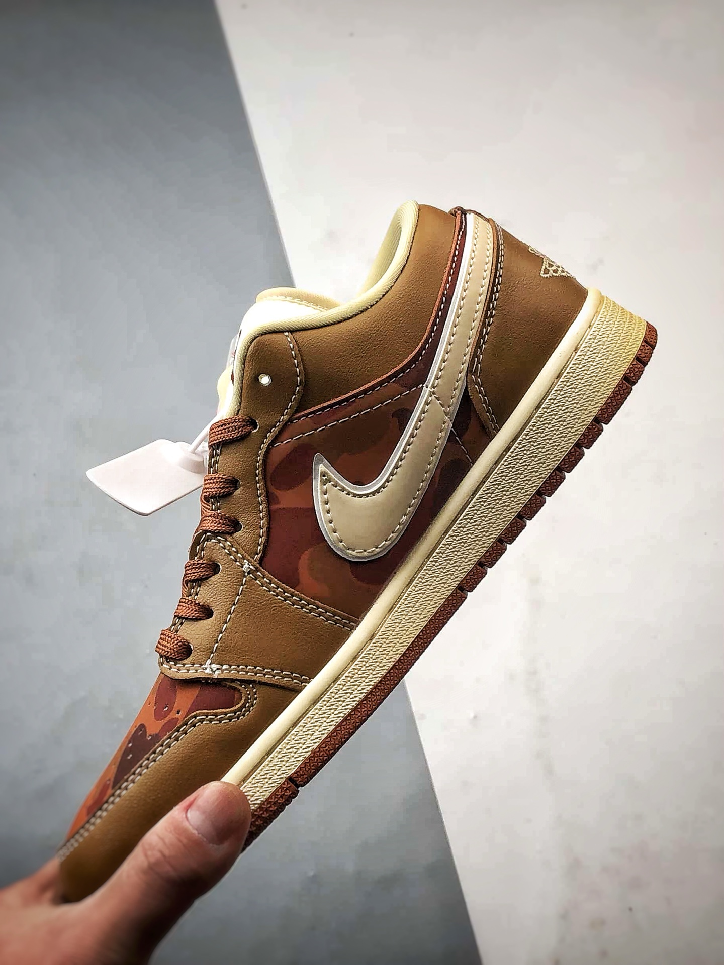 Air Jordan 1 Low ”高端定制” Bape棕黄橙迷彩 QG1988-014