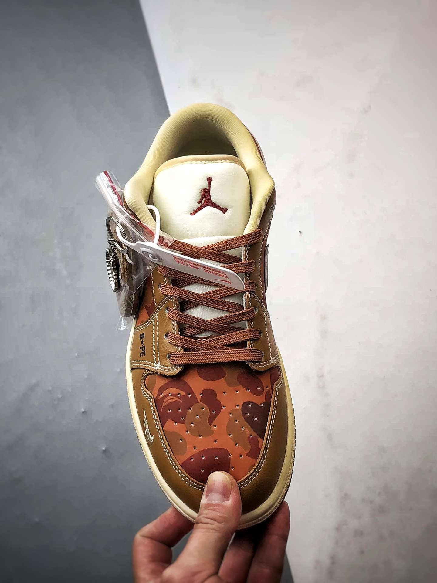 Air Jordan 1 Low ”高端定制” Bape棕黄橙迷彩 QG1988-014