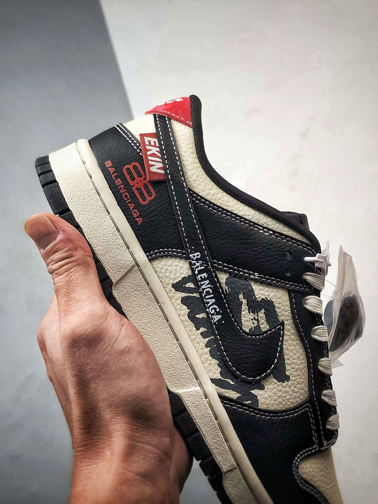 NK Dunk Low Retro ”DIY高端定制” 巴黎米白黑 低帮休闲运动板鞋 DS6608-016