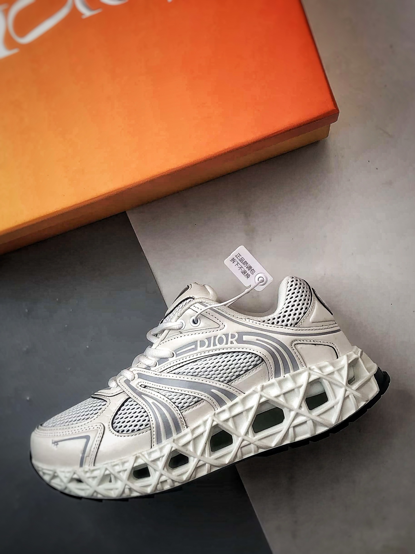 420 广东纯原大厂出品 顶级版本 Dior B35 NXXT Sneakers 白色 B35胶囊系列镂空厚底藤格纹运动老爹鞋