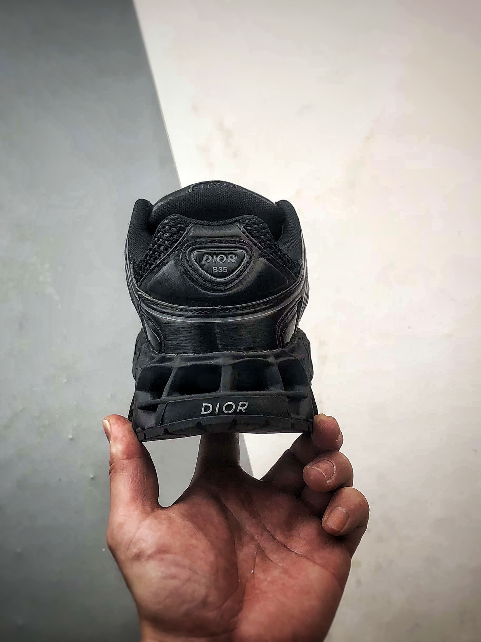 420 广东纯原大厂出品 顶级版本 Dior B35 NXXT Sneakers 黑色 B35胶囊系列镂空厚底藤格纹运动老爹鞋