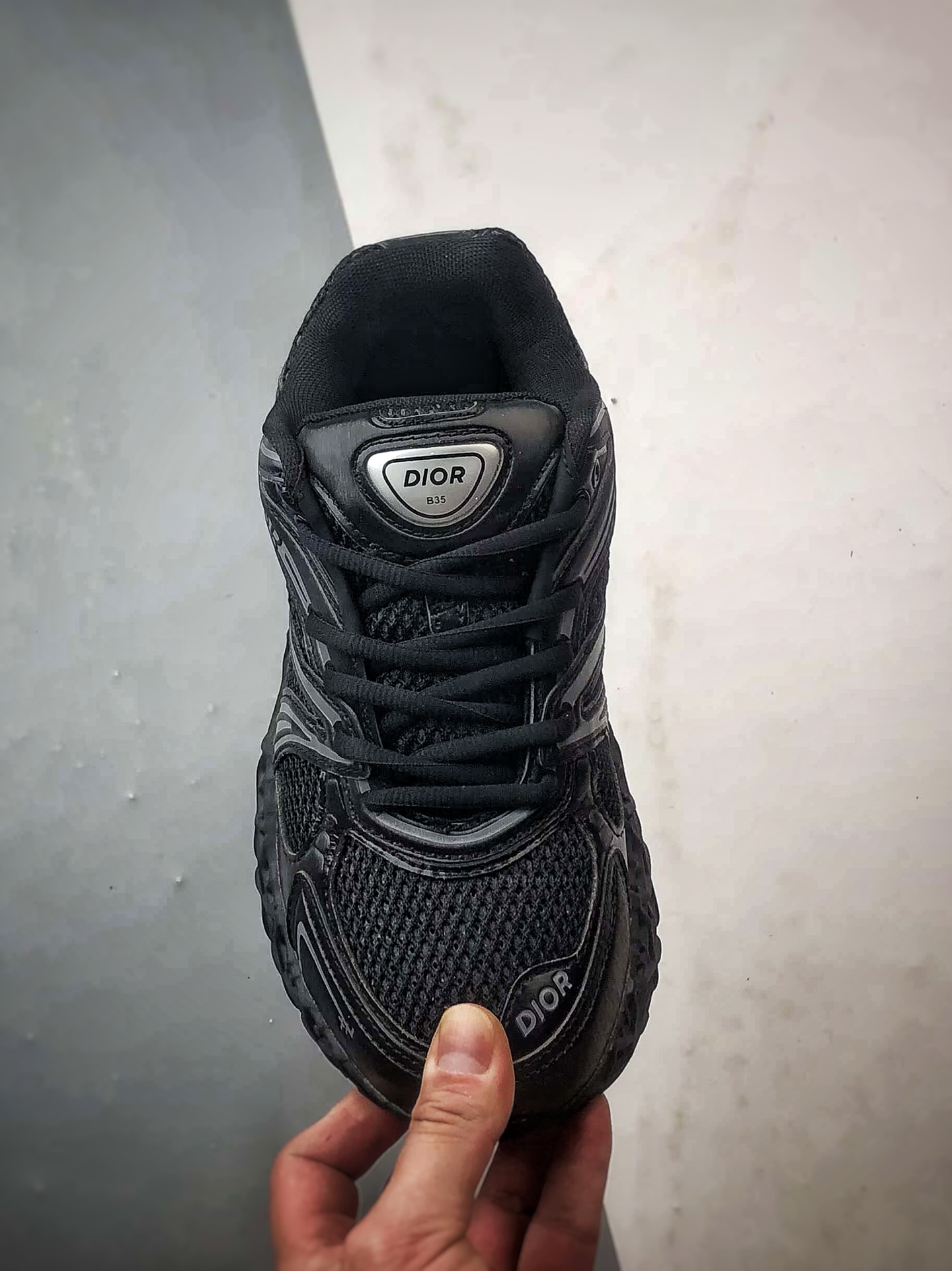 420 广东纯原大厂出品 顶级版本 Dior B35 NXXT Sneakers 黑色 B35胶囊系列镂空厚底藤格纹运动老爹鞋