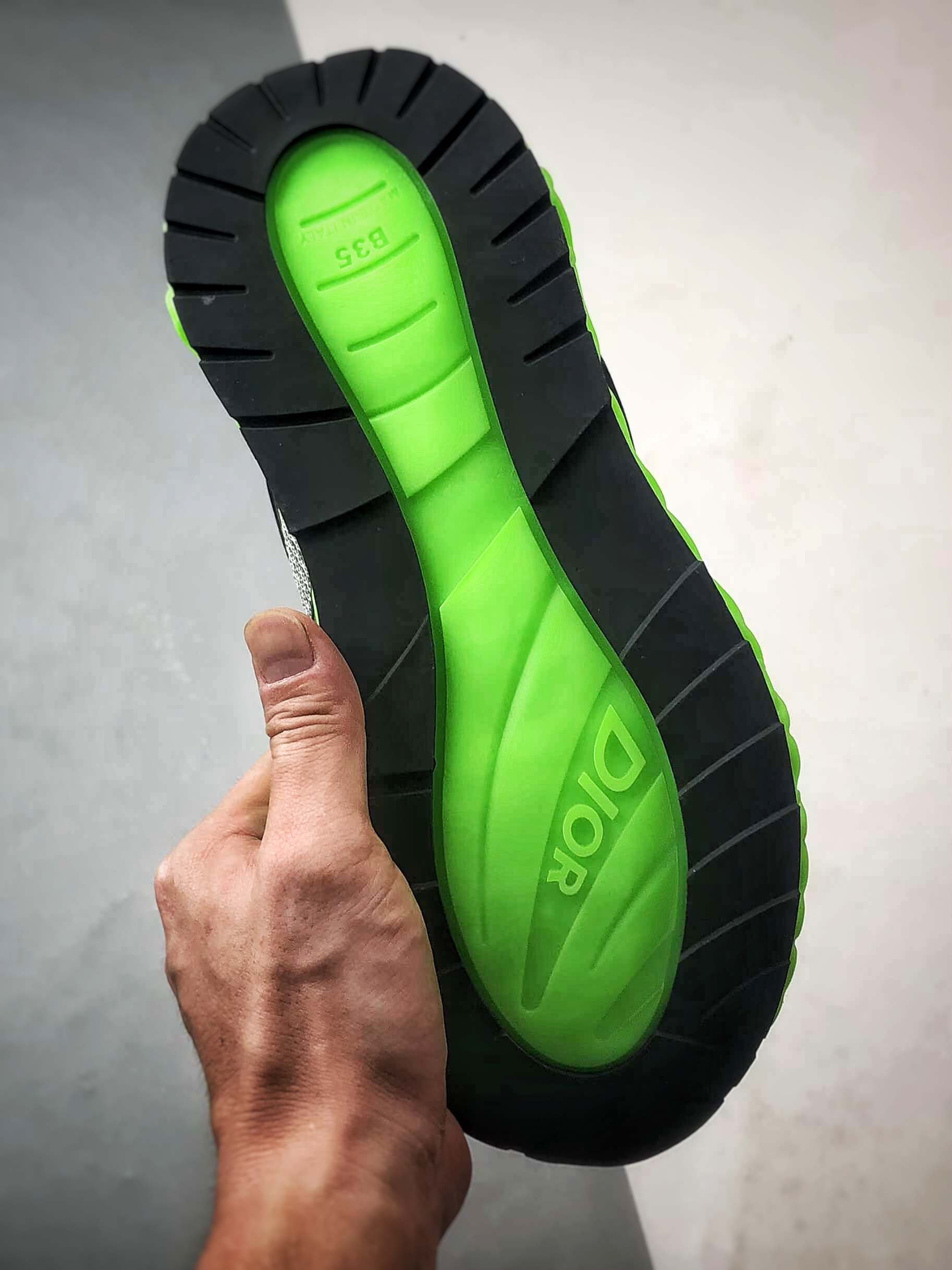 420 广东纯原大厂出品 顶级版本 Dior B35 NXXT Sneakers 黑绿 B35胶囊系列镂空厚底藤格纹运动老爹鞋