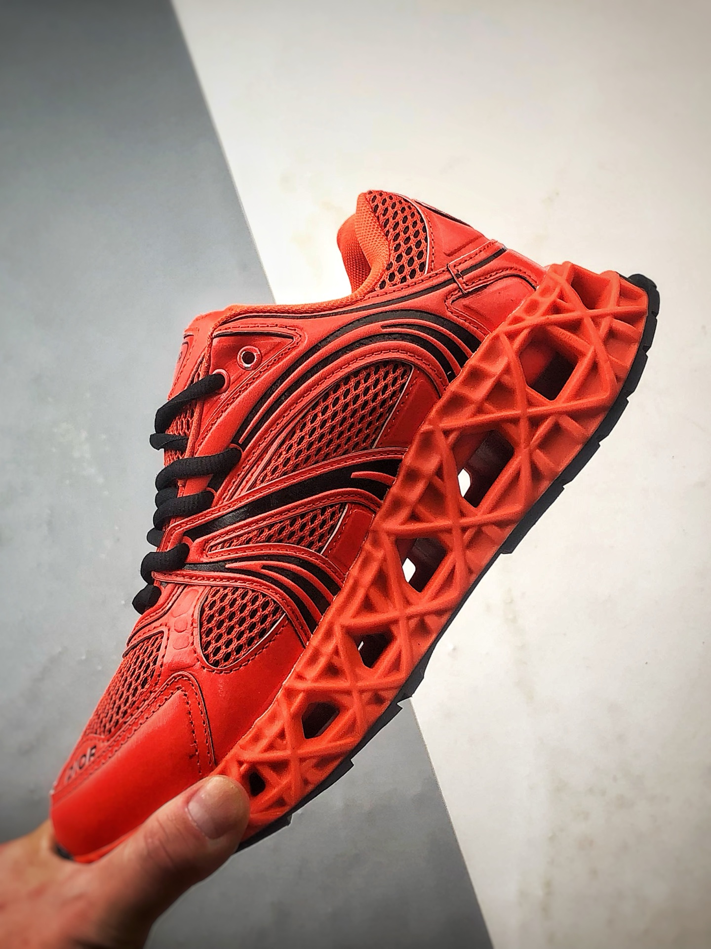 420 广东纯原大厂出品 顶级版本 Dior B35 NXXT Sneakers 橙色 B35胶囊系列镂空厚底藤格纹运动老爹鞋