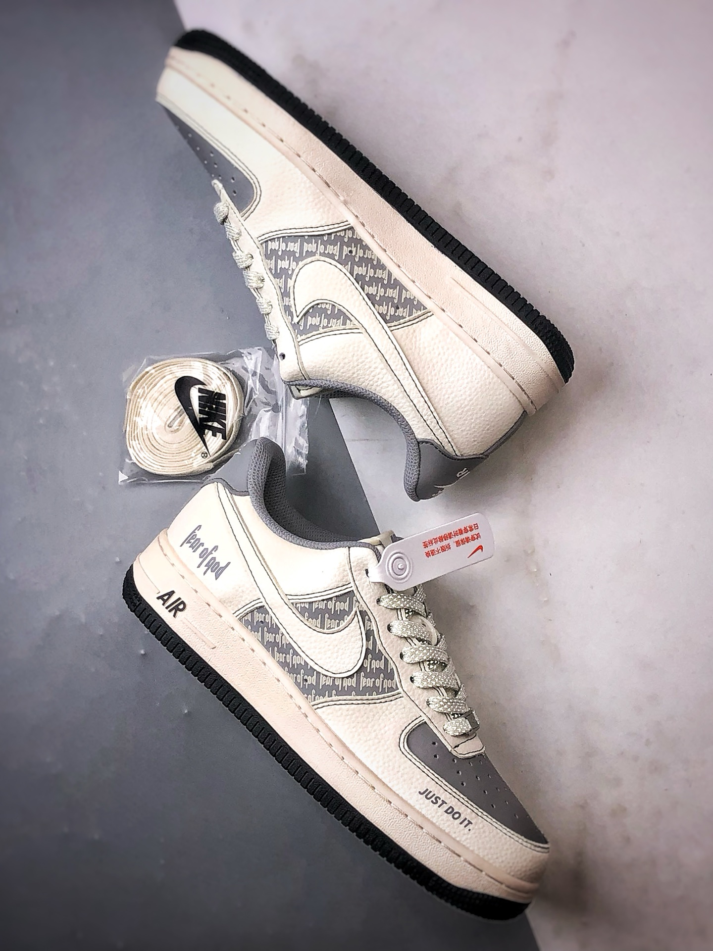 Fx Air Force 1 Low 印字米白灰 JP1628-008