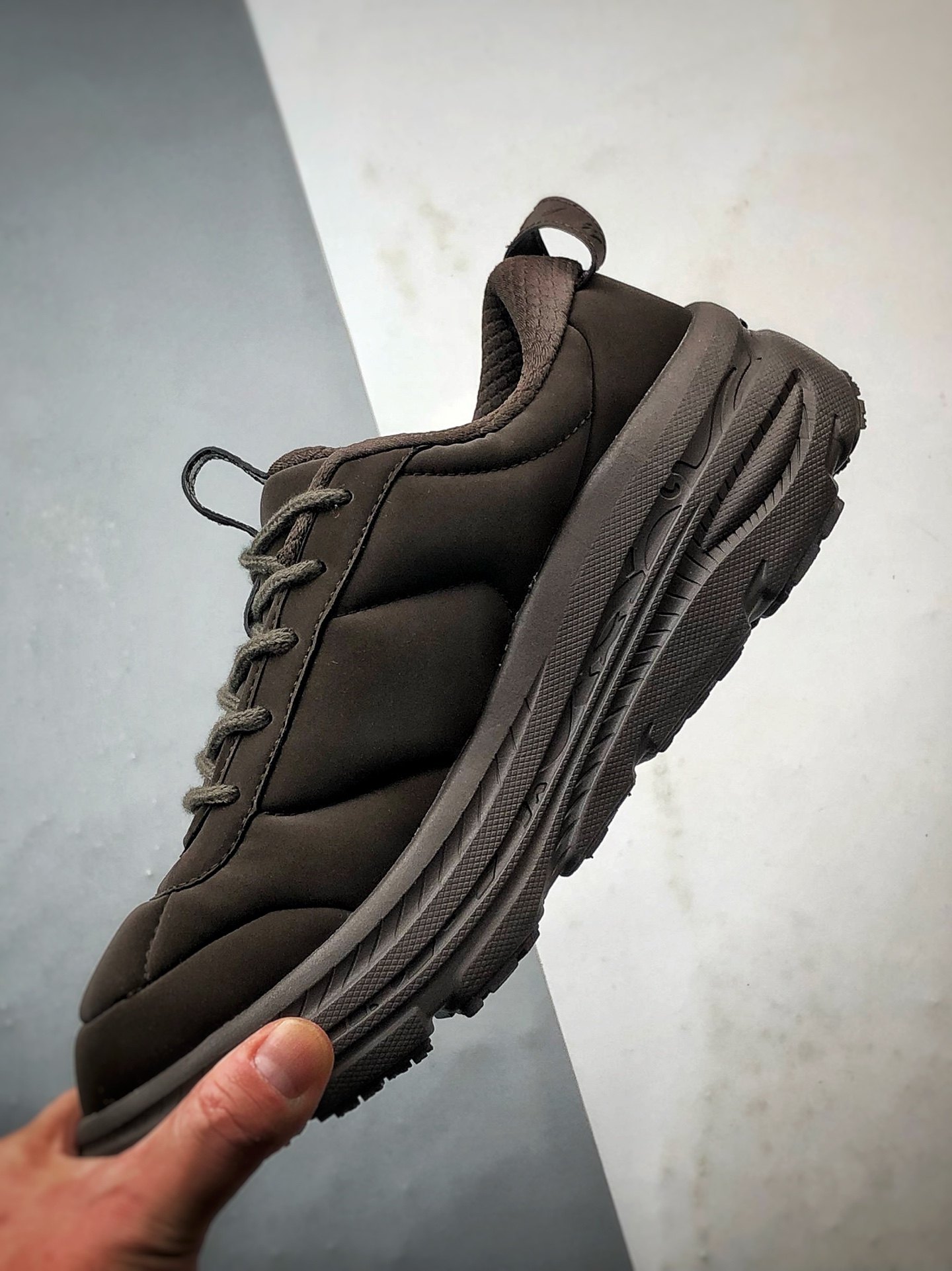 210 MARNI x Hoka One One Bondi B3LS 深棕色 跨界联名低帮户外越野面包跑步鞋 1170631-BRKN