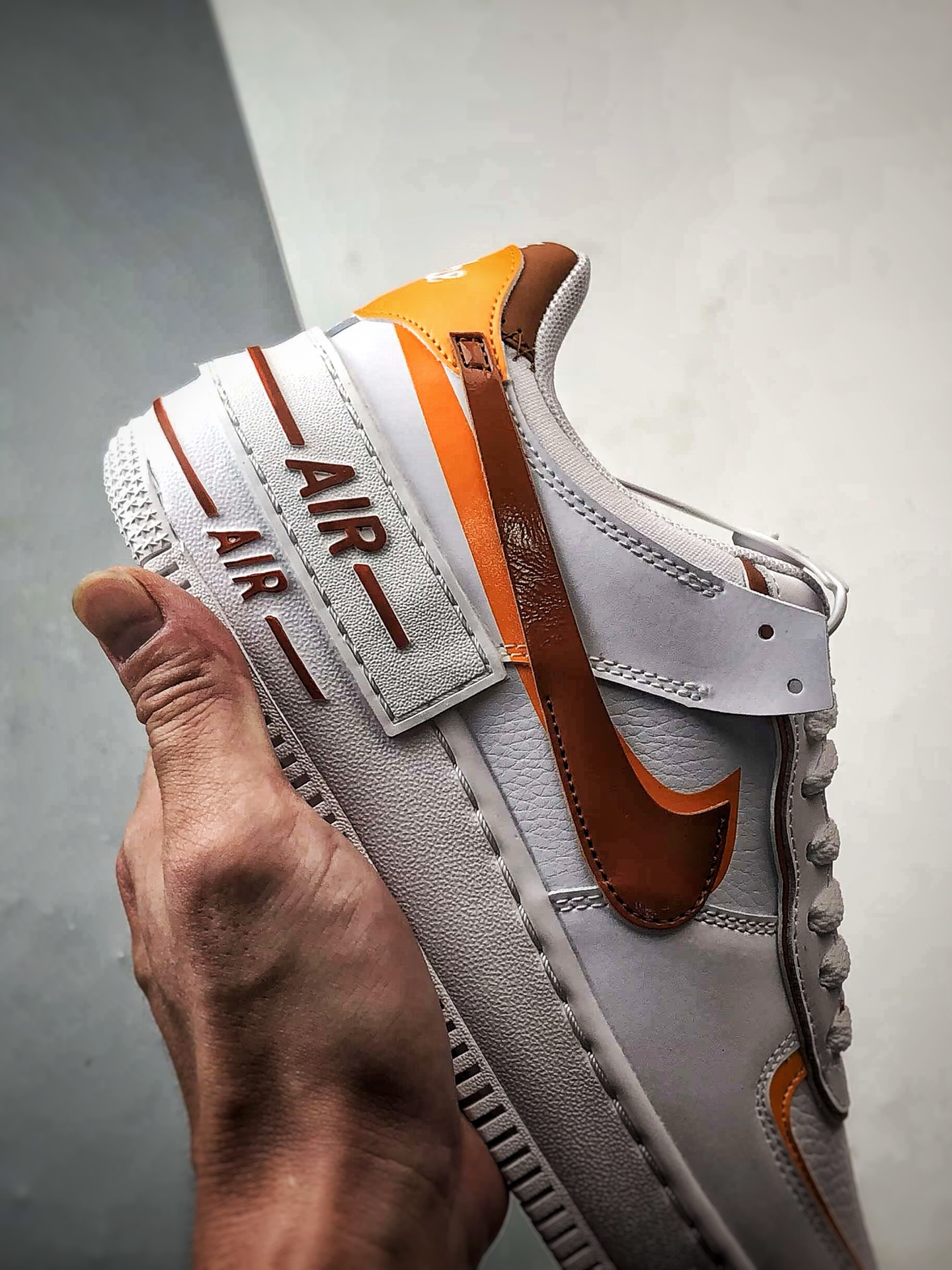 Air Force 1 Shadow 白棕橙 轻量增高低帮百搭板鞋马卡龙 橡胶外圈底鞋底 CI0919-124 Air Force 1 Shadow 白棕橙 轻量增高低帮百搭板鞋马卡龙 橡胶外圈底鞋底 CI0919-124