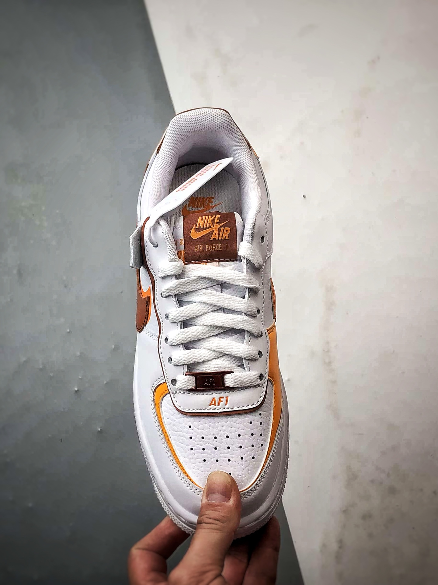 Air Force 1 Shadow 白棕橙 轻量增高低帮百搭板鞋马卡龙 橡胶外圈底鞋底 CI0919-124 Air Force 1 Shadow 白棕橙 轻量增高低帮百搭板鞋马卡龙 橡胶外圈底鞋底 CI0919-124