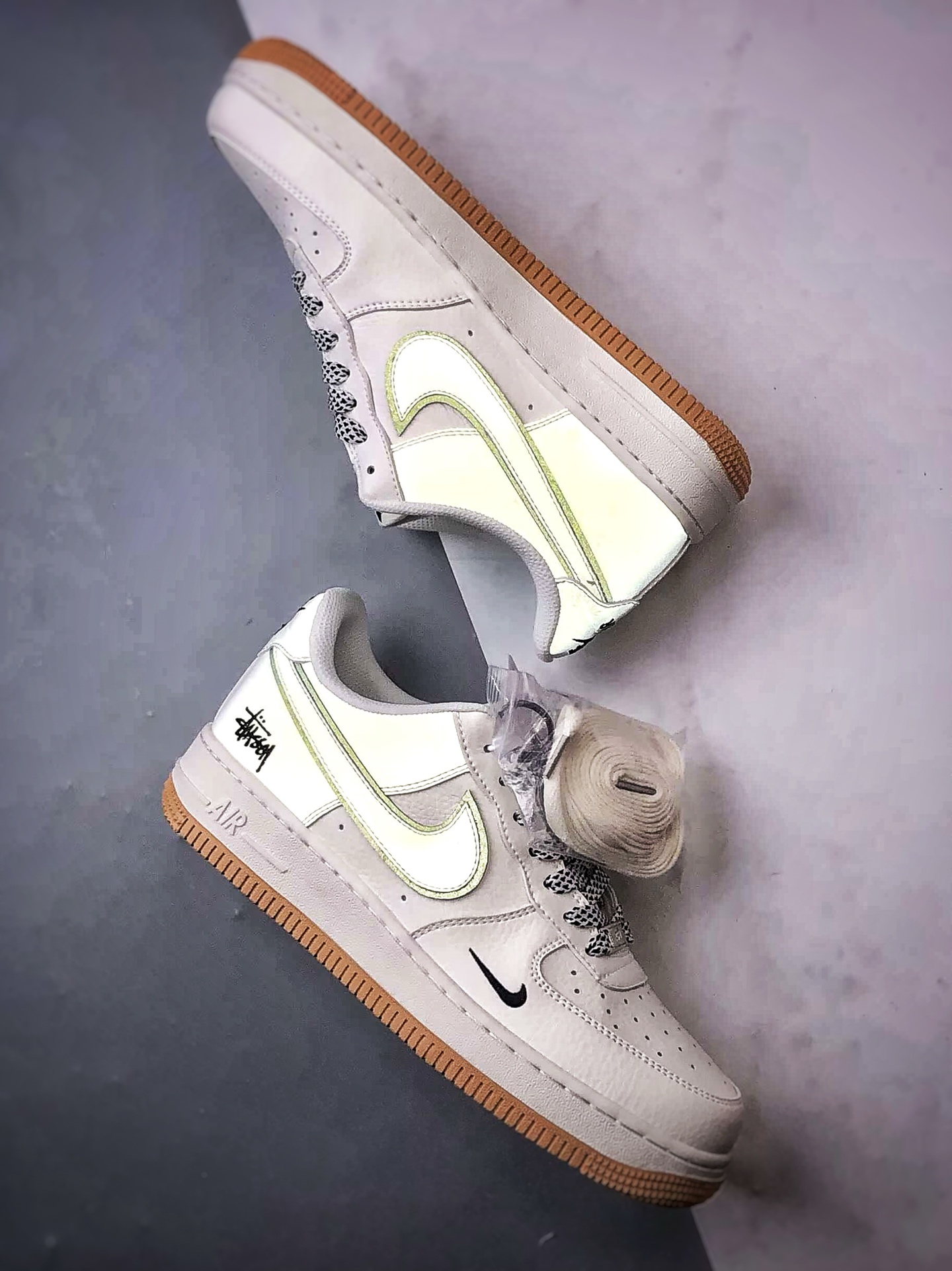 280 Stussy x Air Force 1 Low 3M米白黑 CS5288-055