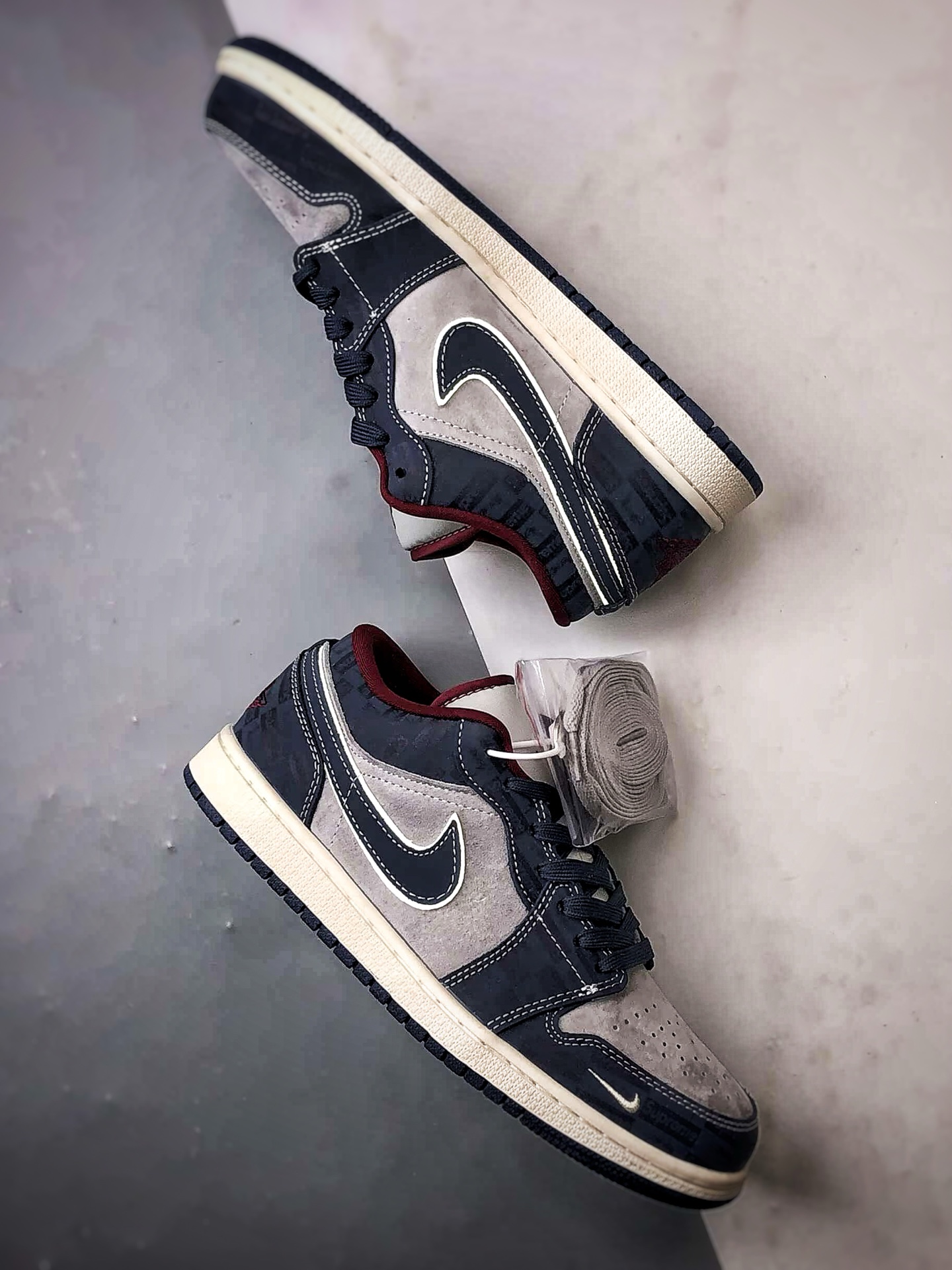 Air Jordan 1 Low ”高端定制” Sup灰蓝红 QG1988-015