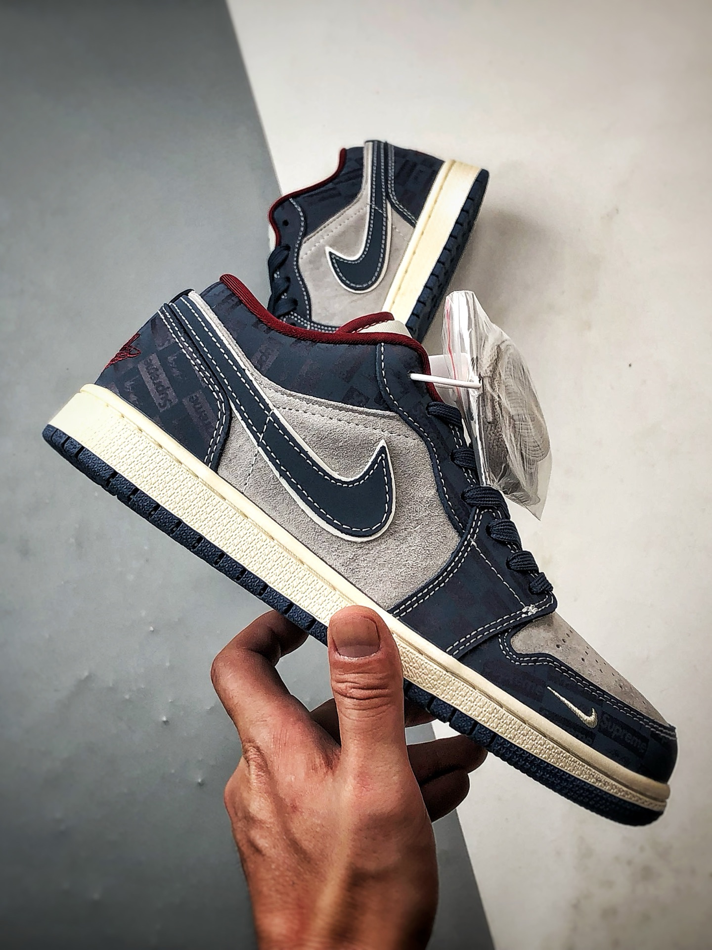 Air Jordan 1 Low ”高端定制” Sup灰蓝红 QG1988-015