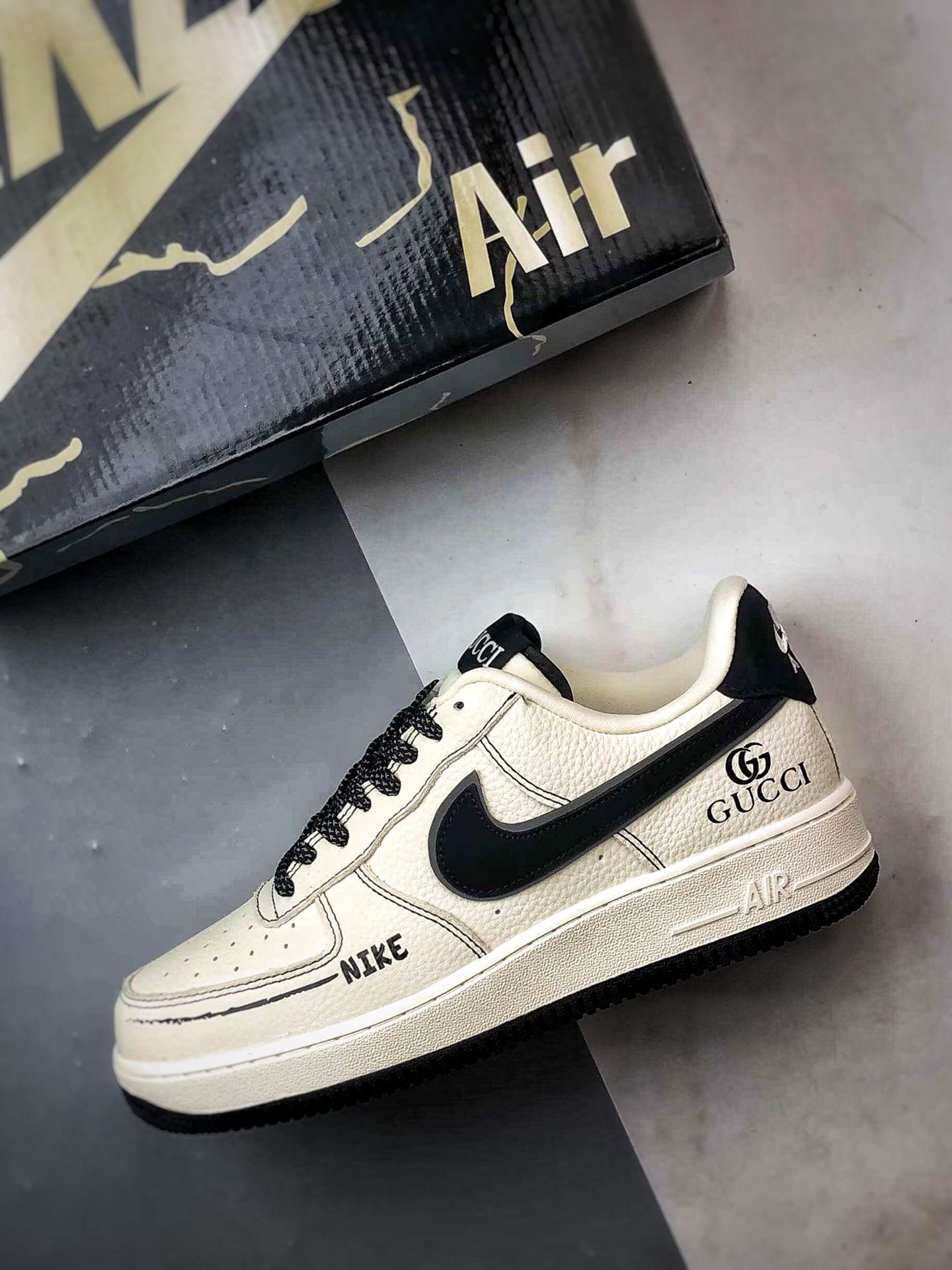 Guccix Air Force 1 Low 米白黑 KJ1688-020 Guccix Air Force 1 Low 米白黑 KJ1688-020