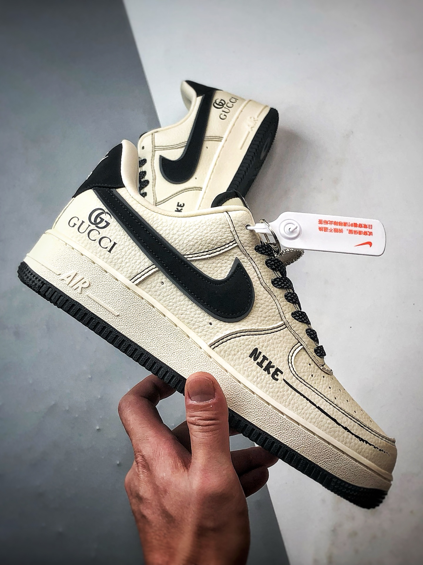 Guccix Air Force 1 Low 米白黑 KJ1688-020 Guccix Air Force 1 Low 米白黑 KJ1688-020