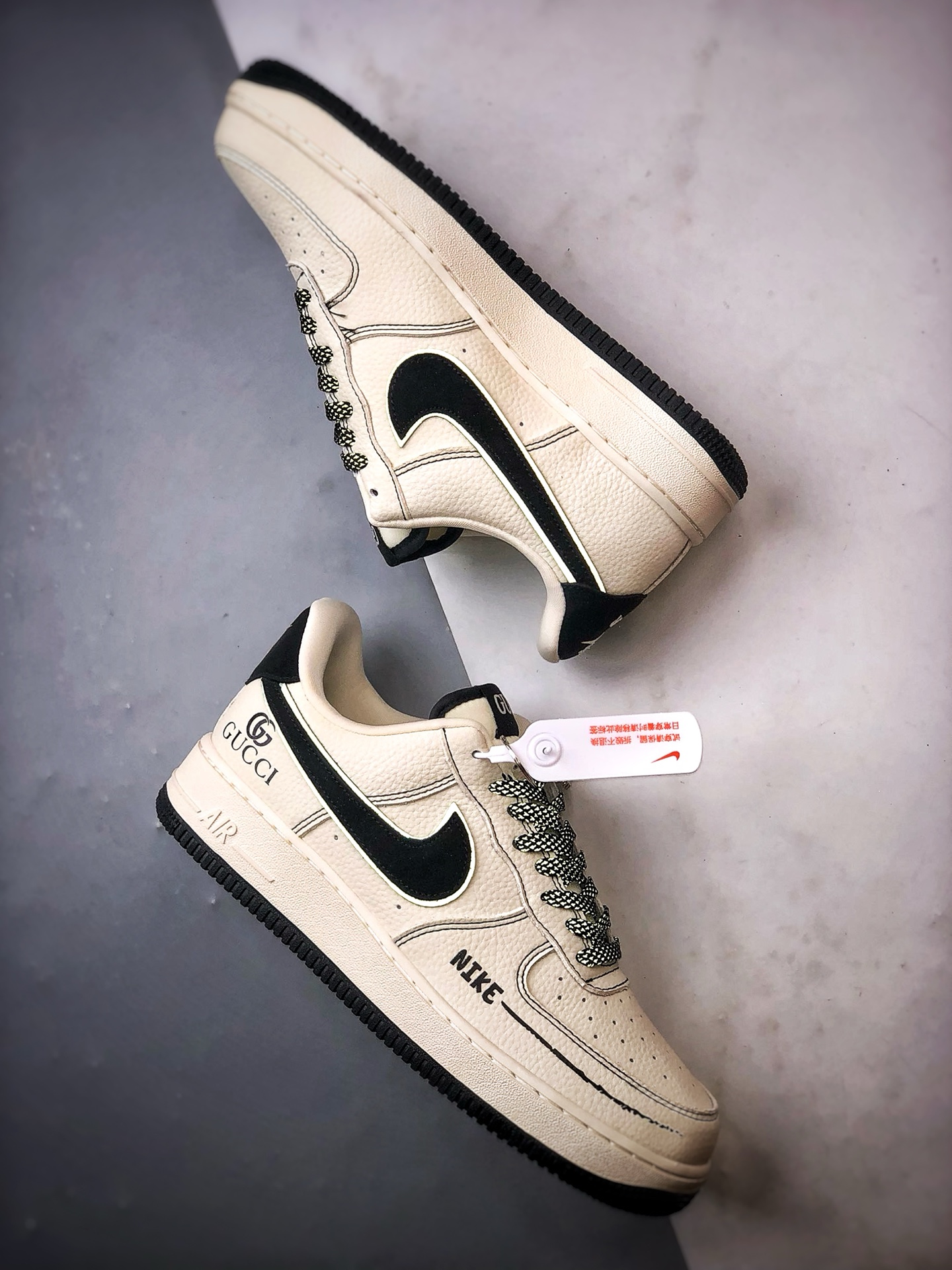 Guccix Air Force 1 Low 米白黑 KJ1688-020 Guccix Air Force 1 Low 米白黑 KJ1688-020