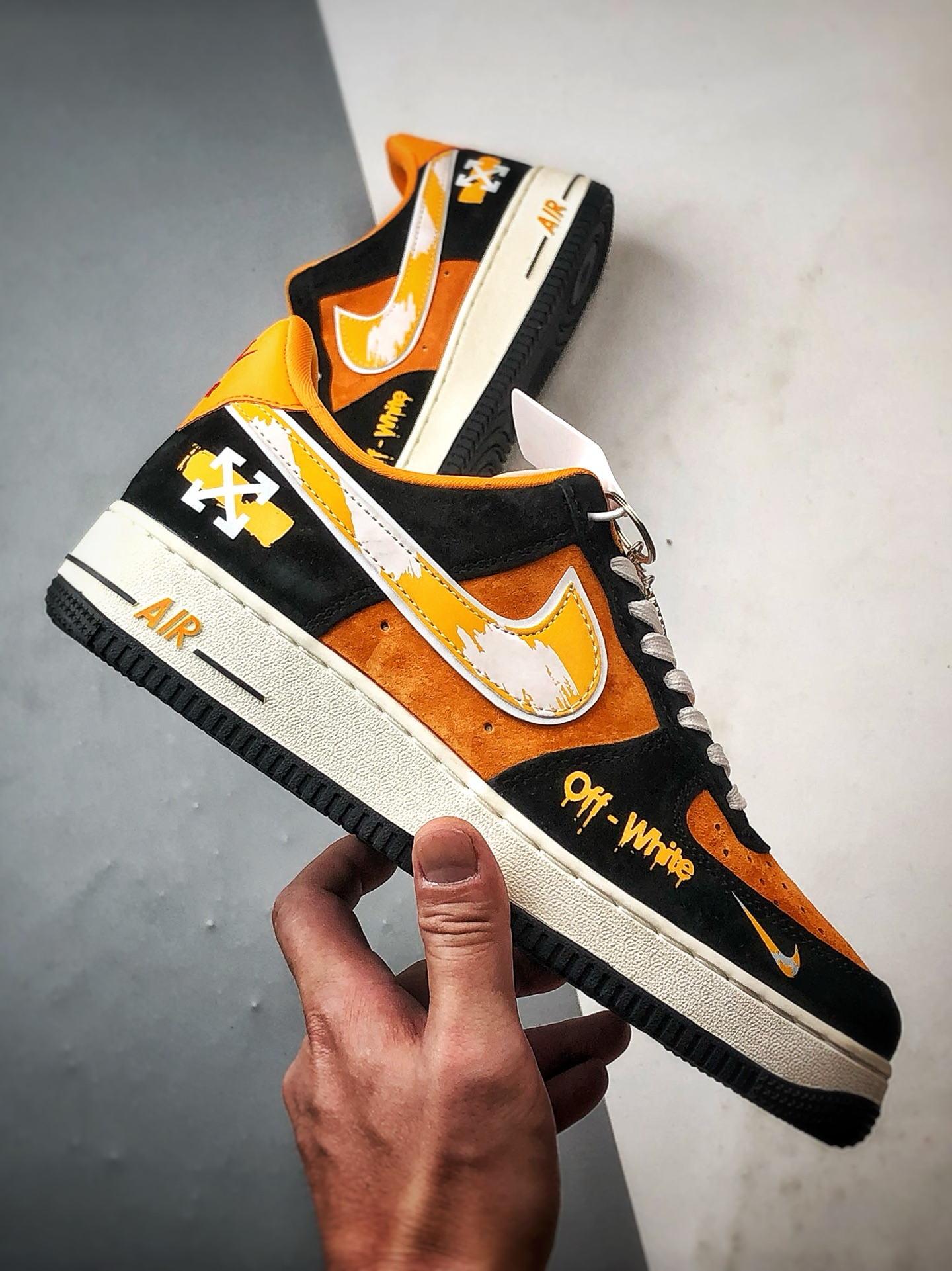 280 OW x Air Force 1 Low 黑橘麂皮 SY1388-001