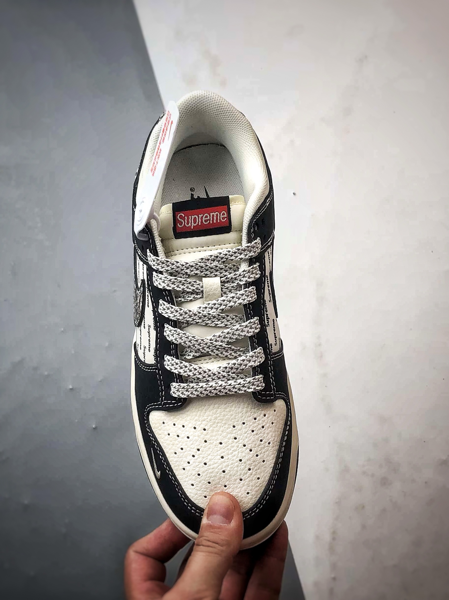 NK Dunk Low Retro ”DIY高端定制” Sup印字米黑蛇纹钩 低帮休闲运动板鞋 XS6089-624 NK Dunk Low Retro ”DIY高端定制” Sup印字米黑蛇纹钩 低帮休闲运动板鞋 XS6089-624