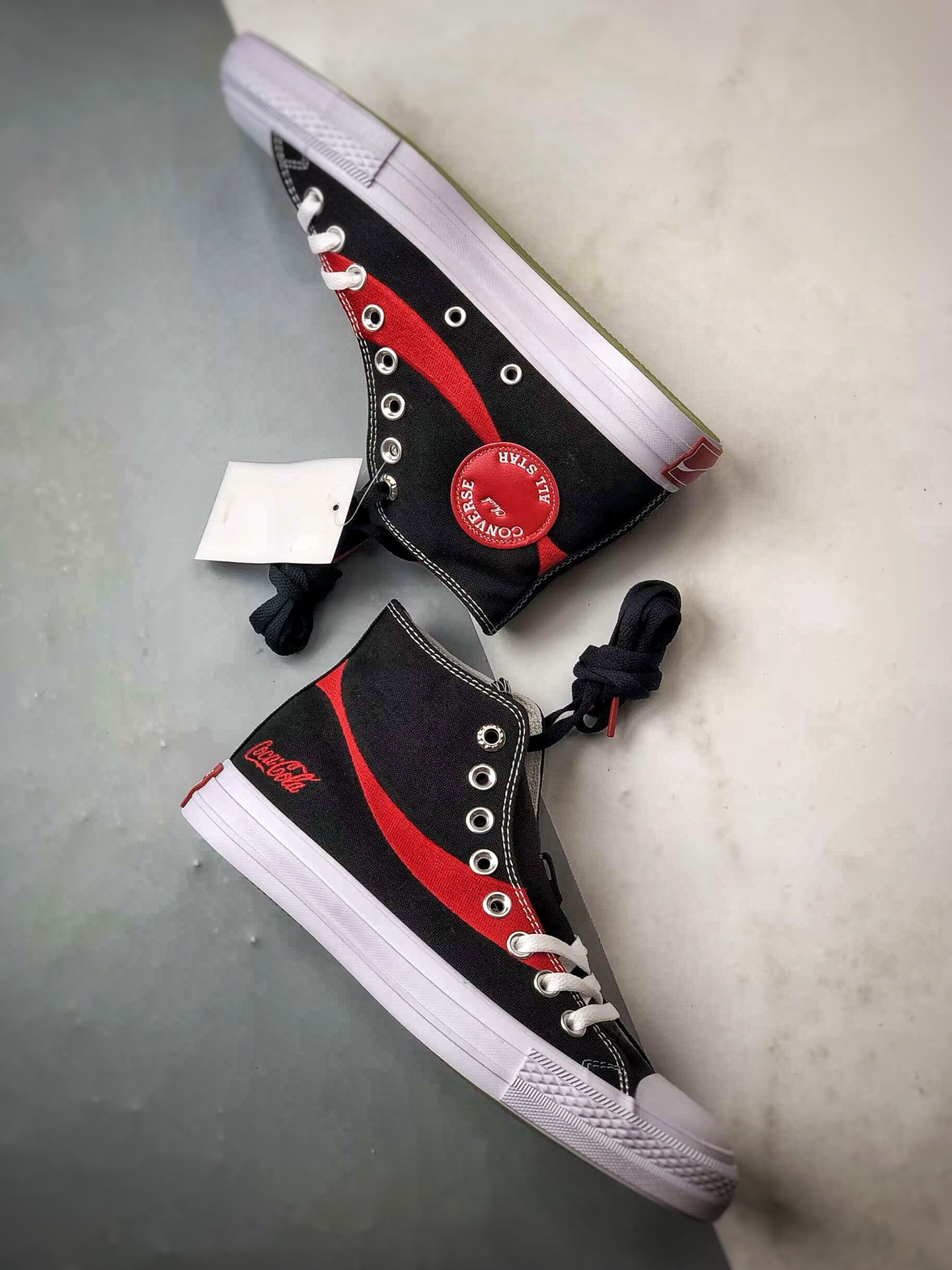 Converse x Coca-Cola 黑色 匡威可口可乐全新联名高帮帆布鞋 A18435C