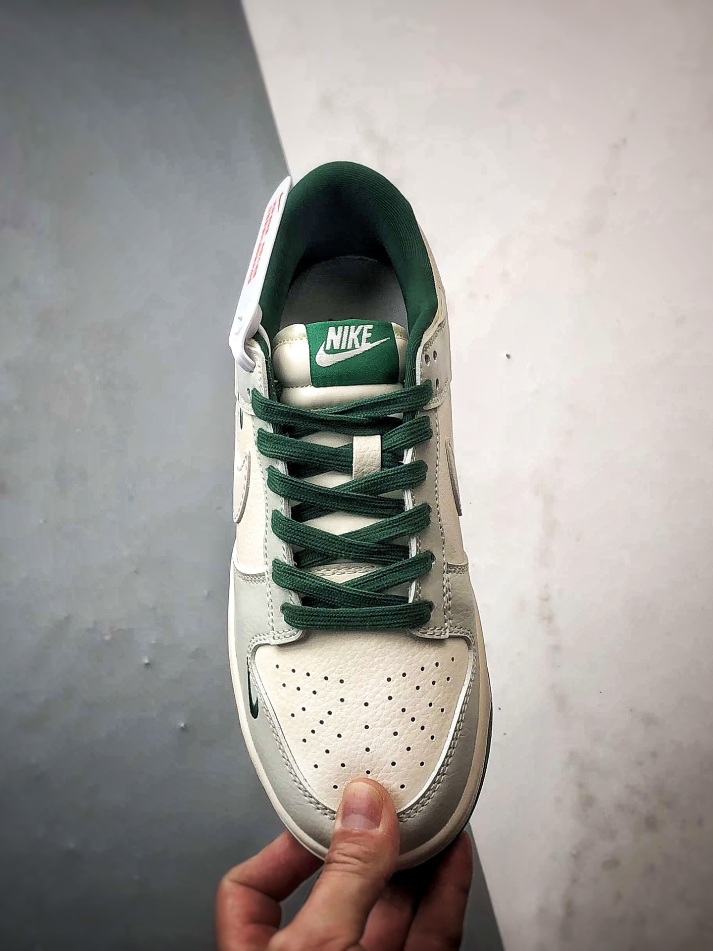 NK Dunk Low Retro ”DIY高端定制” NK米白绿三小钩 低帮休闲运动板鞋 JP1628-063