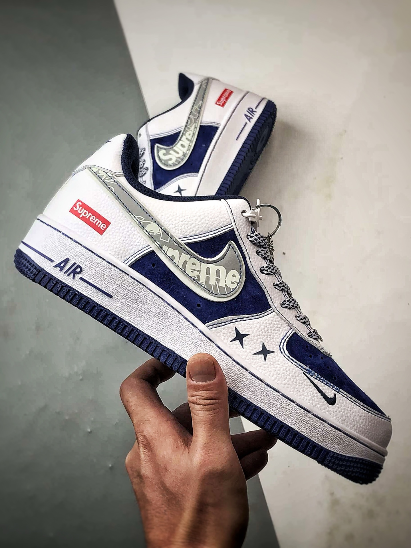 Sup x Air Force 1 Low 白蓝灰钩 XZ6188-187 Sup x Air Force 1 Low 白蓝灰钩 XZ6188-187