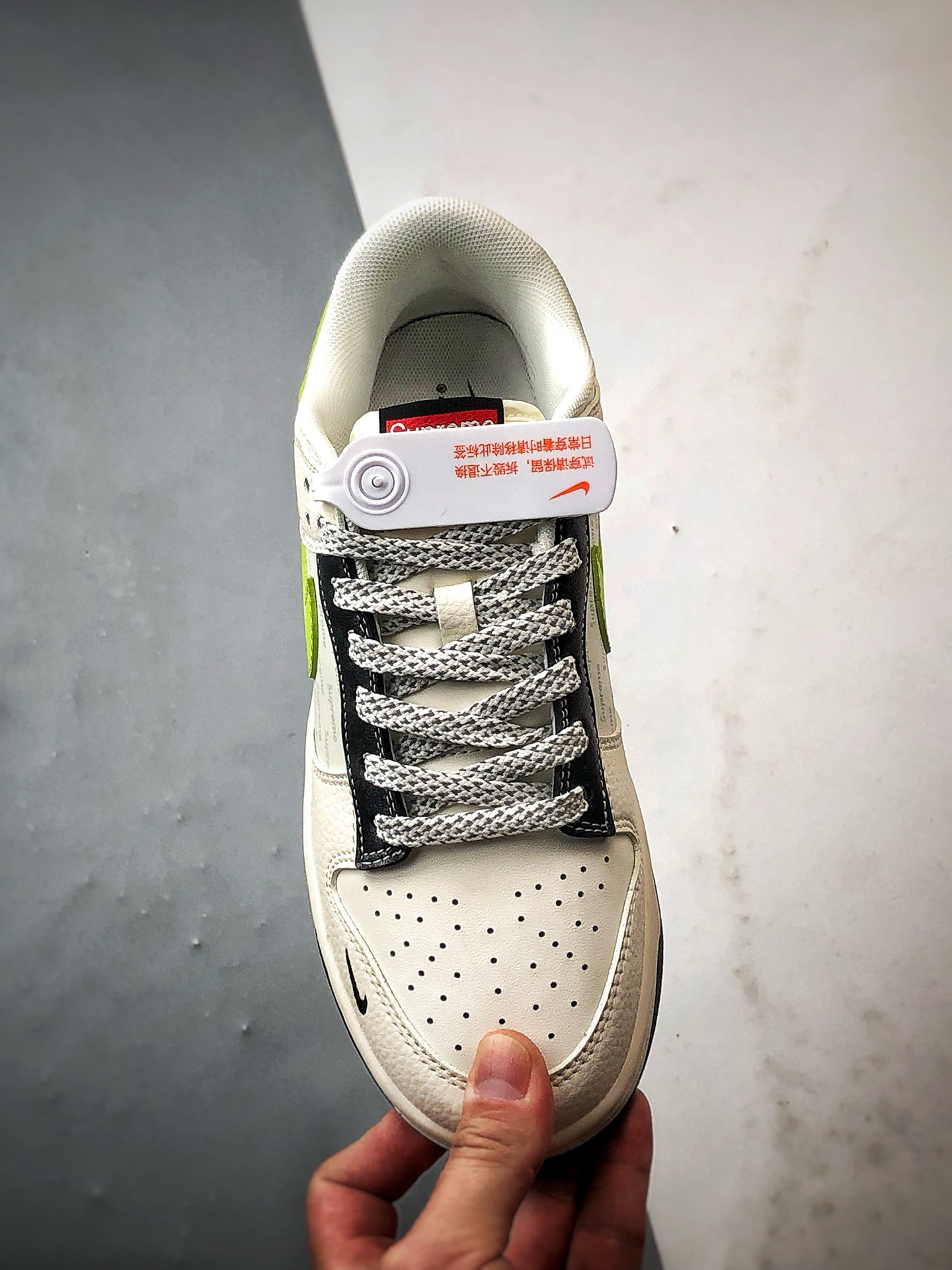 NK Dunk Low Retro ”DIY高端定制” Sup米黑浅绿钩 低帮休闲运动板鞋 XS6089-625