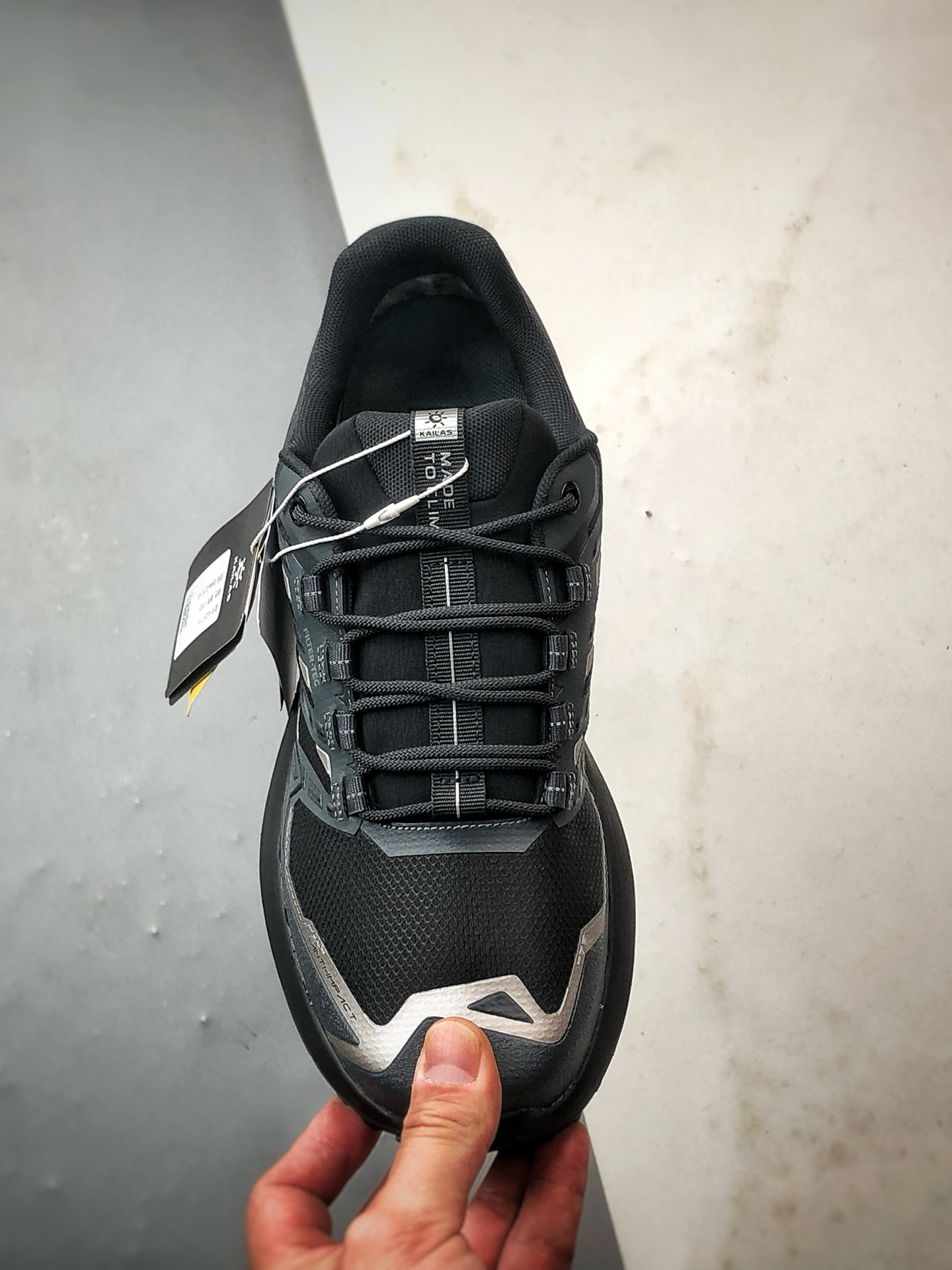 凯乐石KAIL远征 MAX FLT 黑灰 户外低帮防水跑山徒步鞋