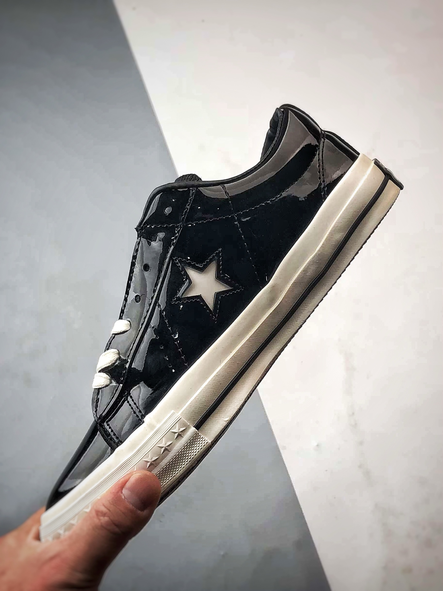 Noritake/则武 x Converse One Star 95 漆皮黑武士 匡威 经典舒适低帮休闲板鞋 A17901C
