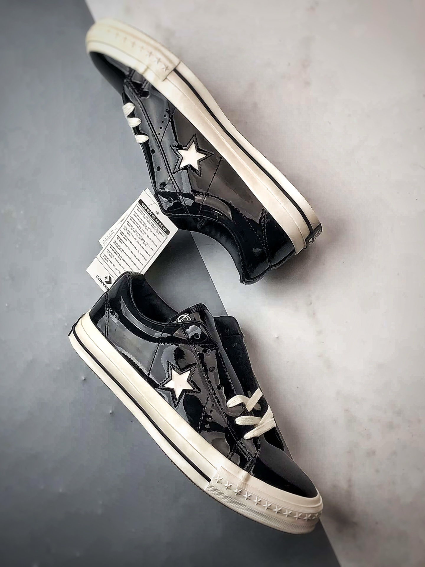 Noritake/则武 x Converse One Star 95 漆皮黑武士 匡威 经典舒适低帮休闲板鞋 A17901C