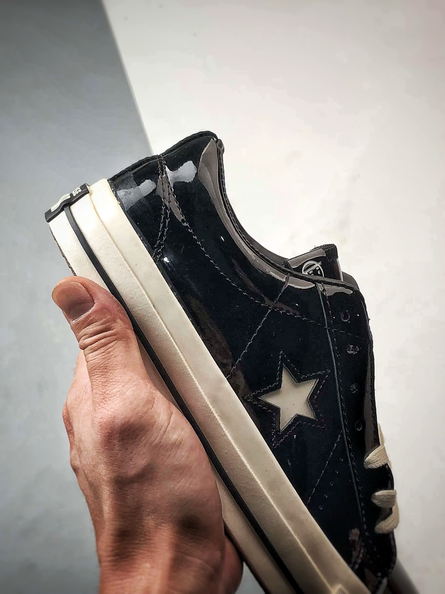 Noritake/则武 x Converse One Star 95 漆皮黑武士 匡威 经典舒适低帮休闲板鞋 A17901C