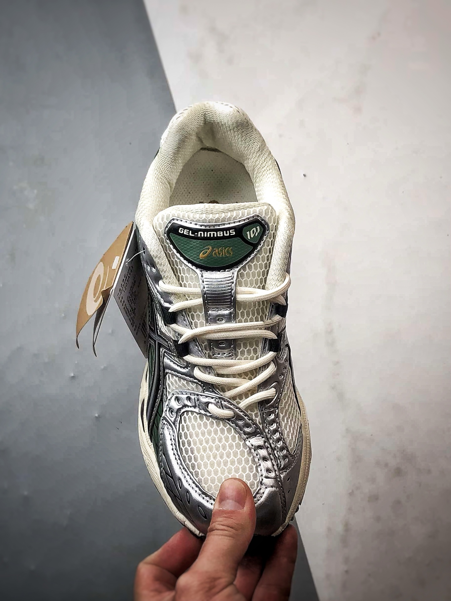 Asics Gel-Nimbus 10.1 黑银 亚瑟士复古先锋潮流拼接休闲跑步鞋 1203A761-101