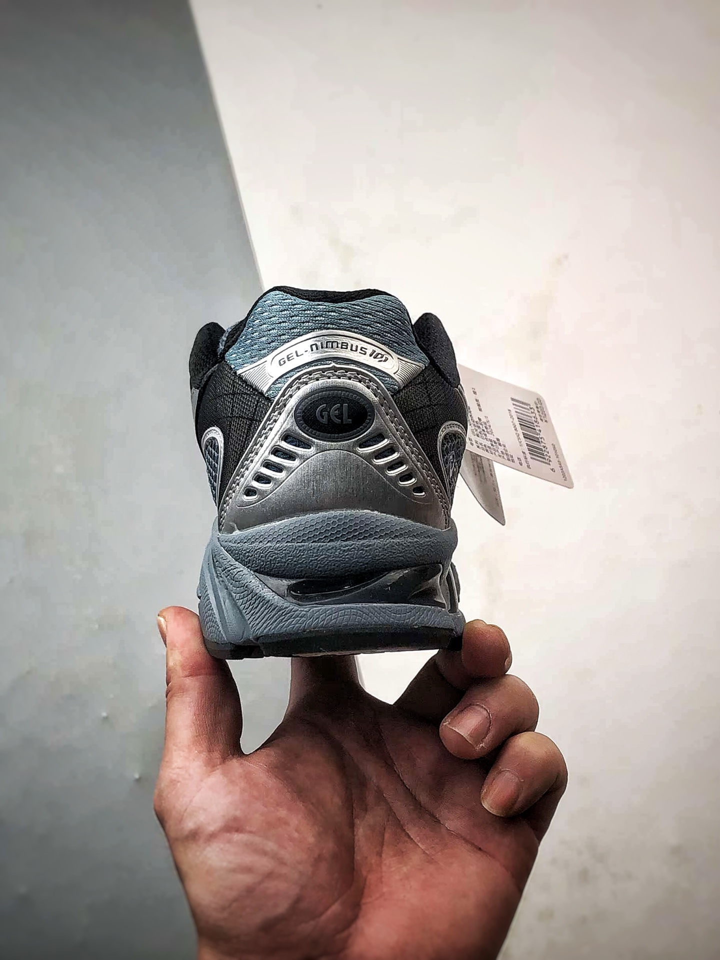 Asics Gel-Nimbus 10.1 蓝色 亚瑟士复古先锋潮流拼接休闲跑步鞋 1203A543-021