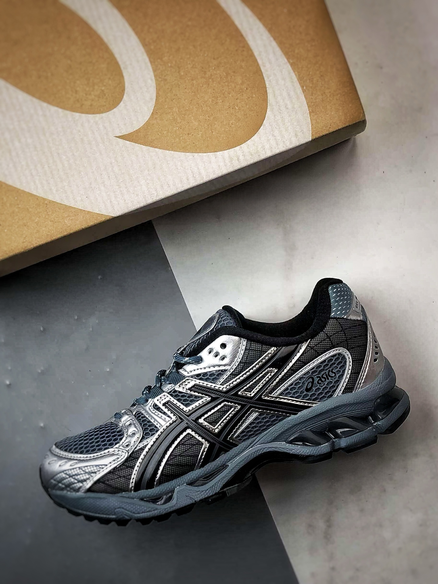 Asics Gel-Nimbus 10.1 蓝色 亚瑟士复古先锋潮流拼接休闲跑步鞋 1203A543-021