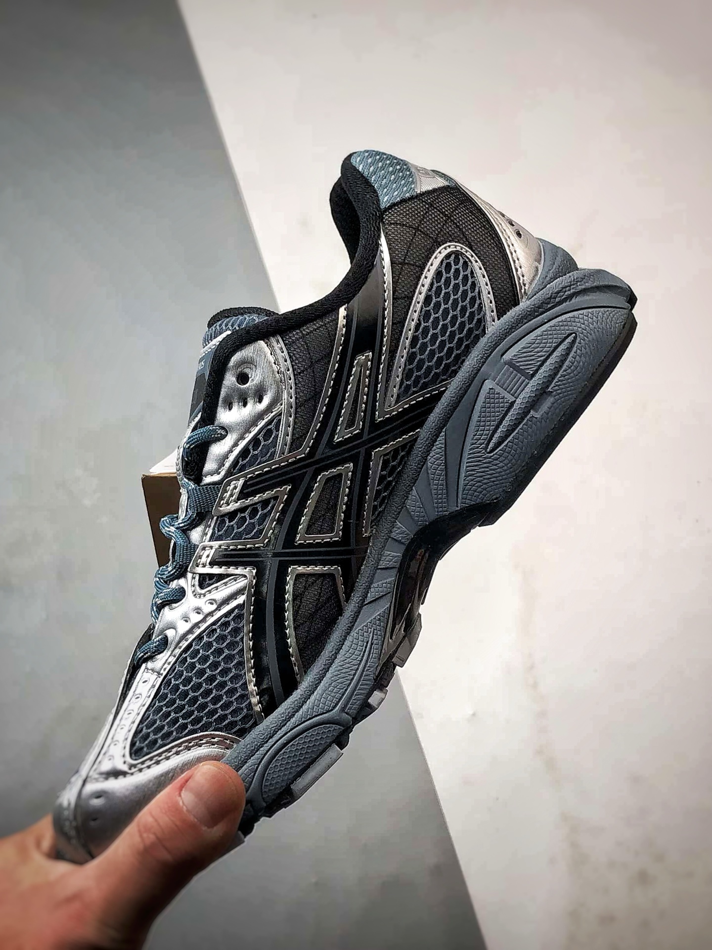 Asics Gel-Nimbus 10.1 蓝色 亚瑟士复古先锋潮流拼接休闲跑步鞋 1203A543-021