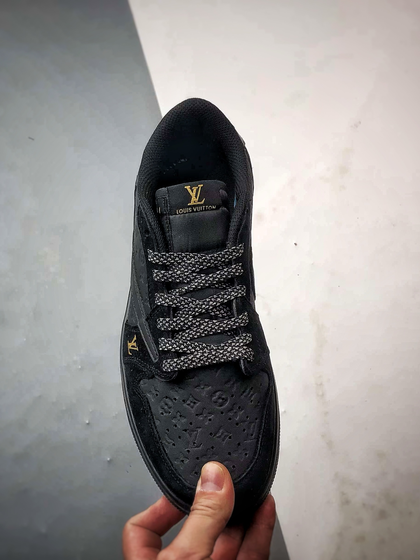 290 Air Jordan 1 Low ”高端定制” LV压花黑棕倒钩 DZ5899-033