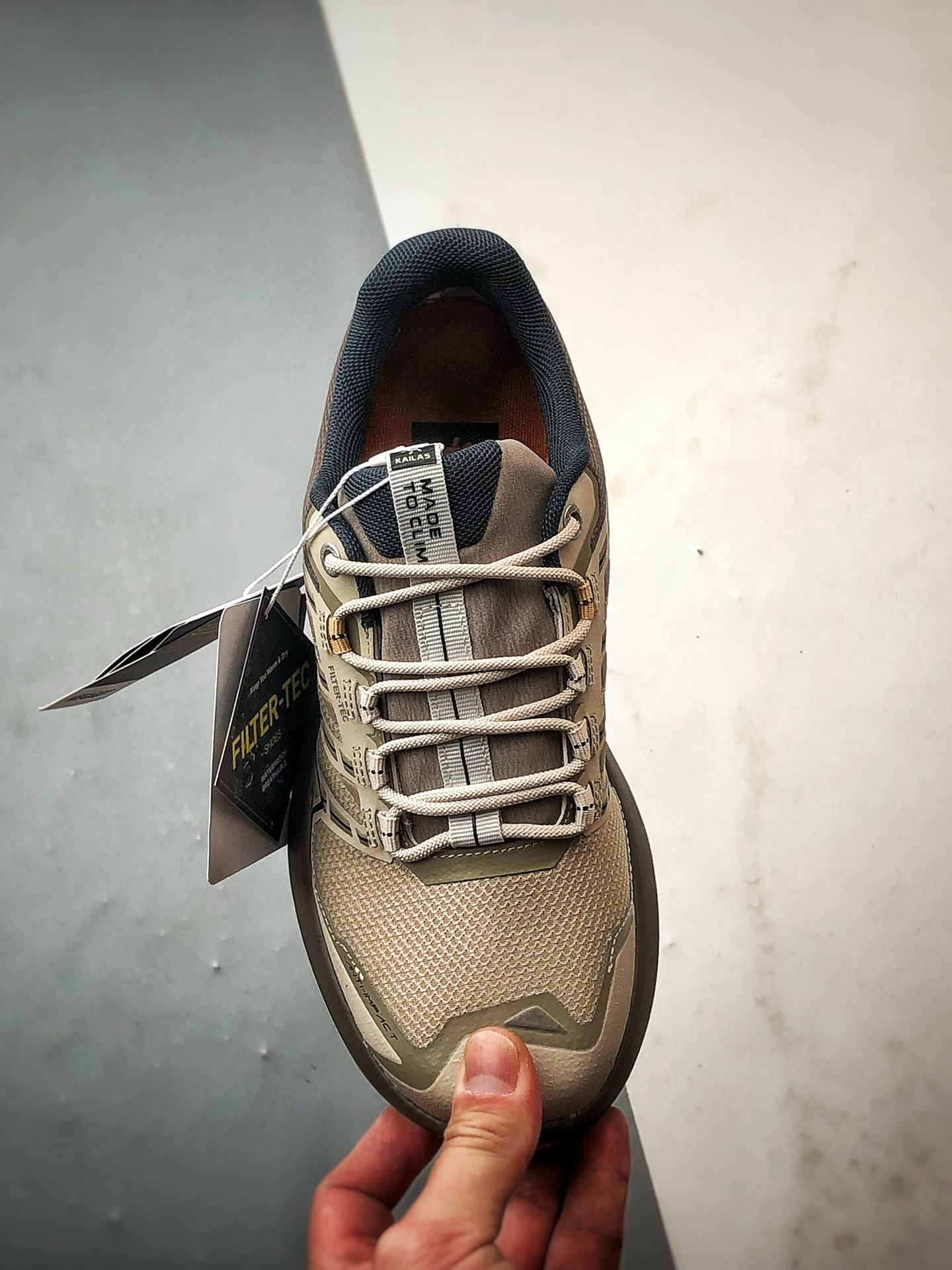 凯乐石KAIL远征 MAX FLT 乌木灰 户外低帮防水跑山徒步鞋