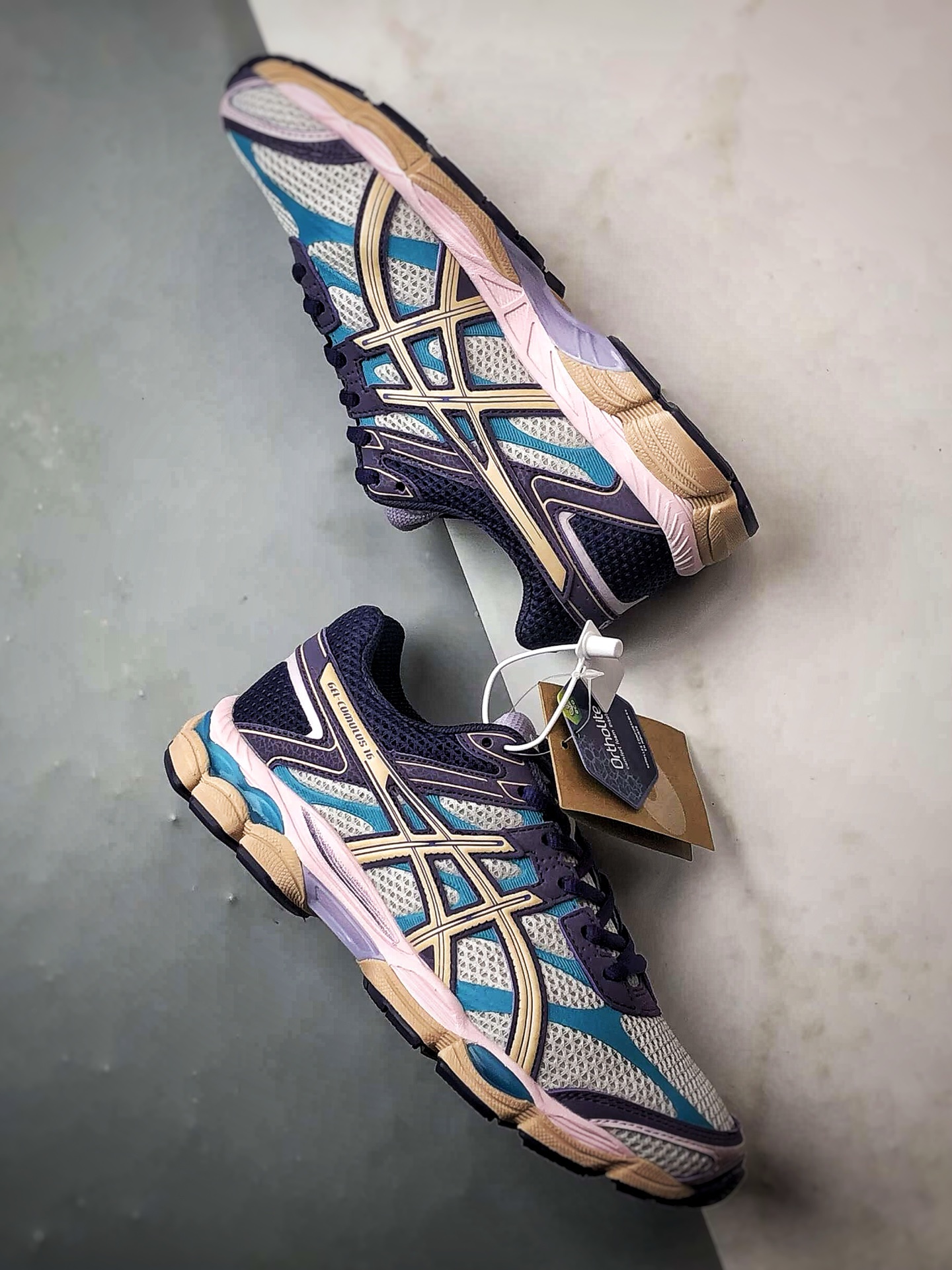 Asics Gel-Cumulus 16 灰紫 亚瑟士复古时尚缓震运动跑步鞋 1203A763-020