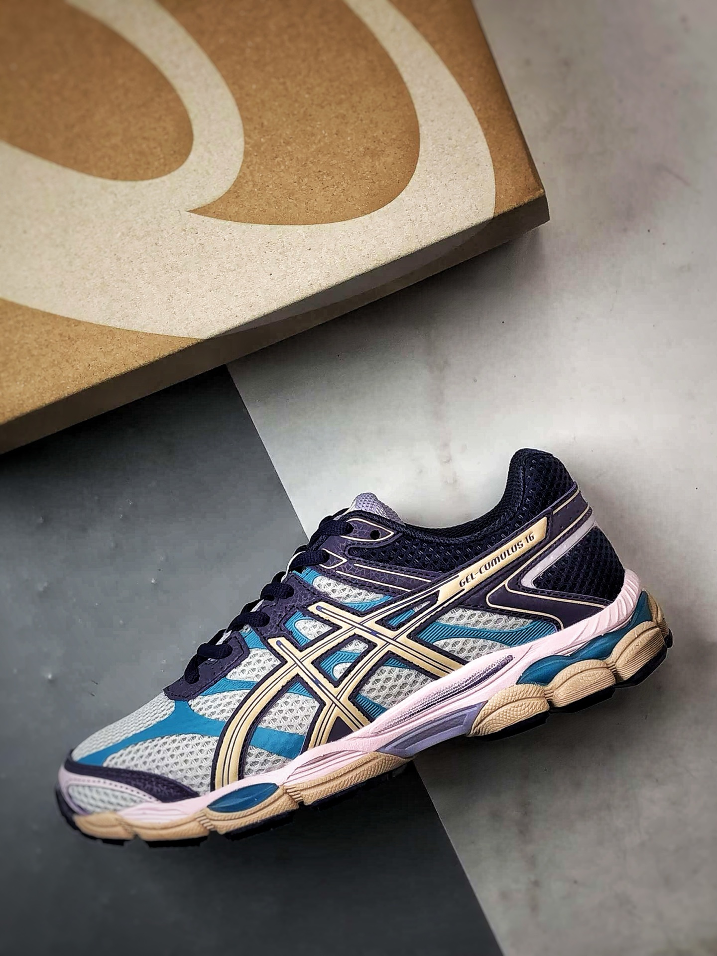 Asics Gel-Cumulus 16 灰紫 亚瑟士复古时尚缓震运动跑步鞋 1203A763-020