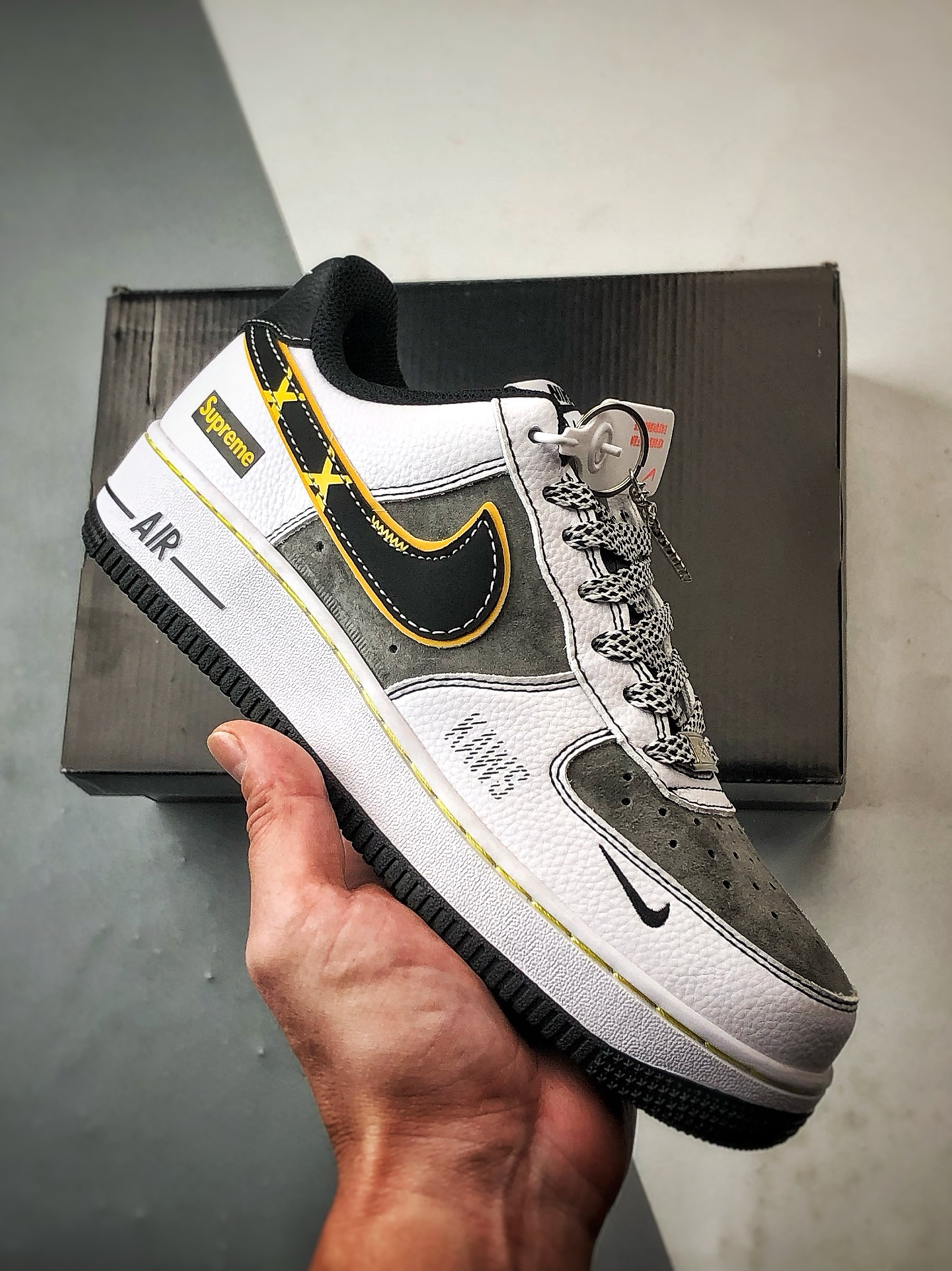 Sup x Air Force 1 Low 白灰黑黄钩 XZ6188-259