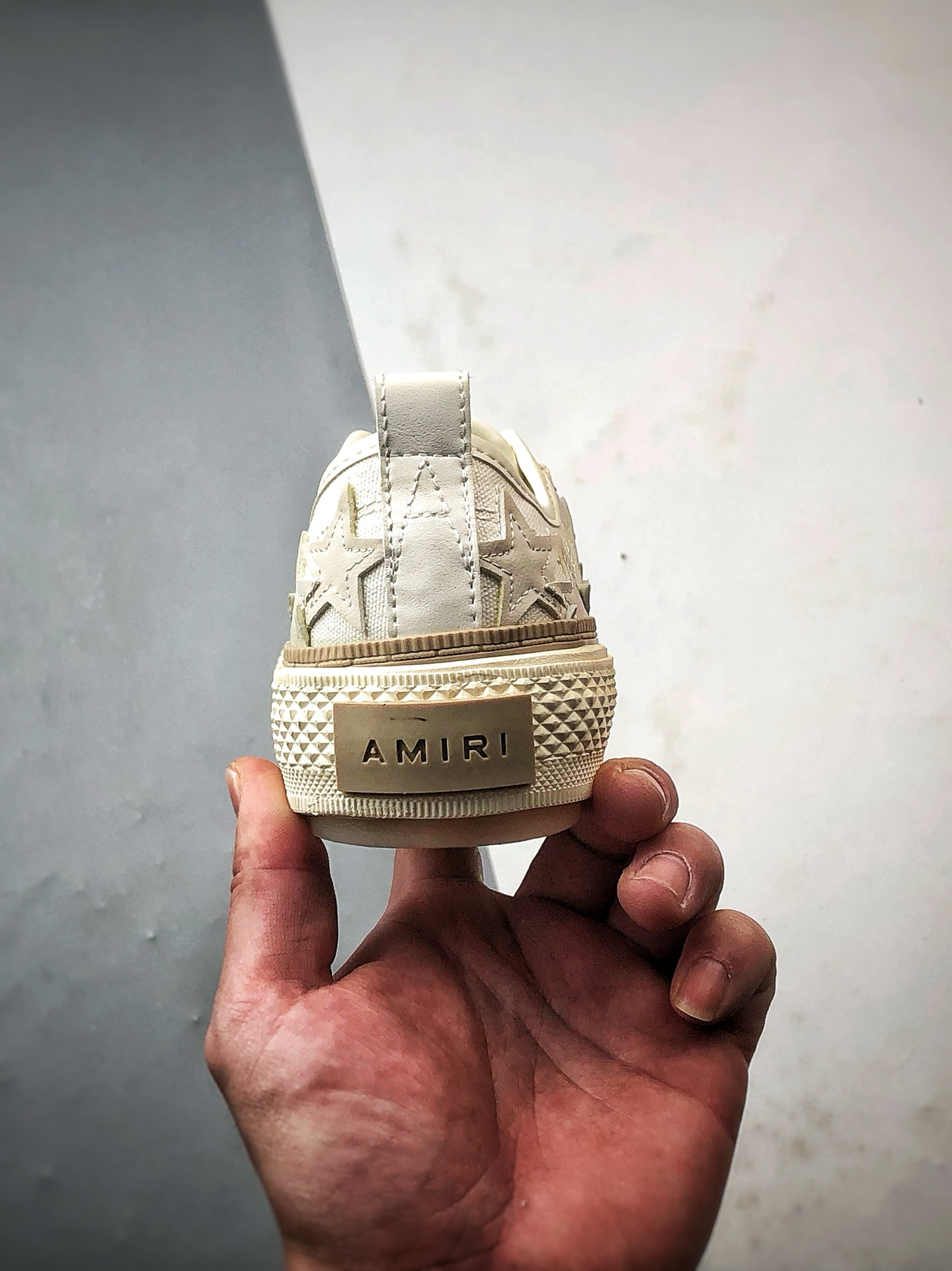 AMIRI Stars Court 米色 埃米尔皮质星星复古休闲板鞋