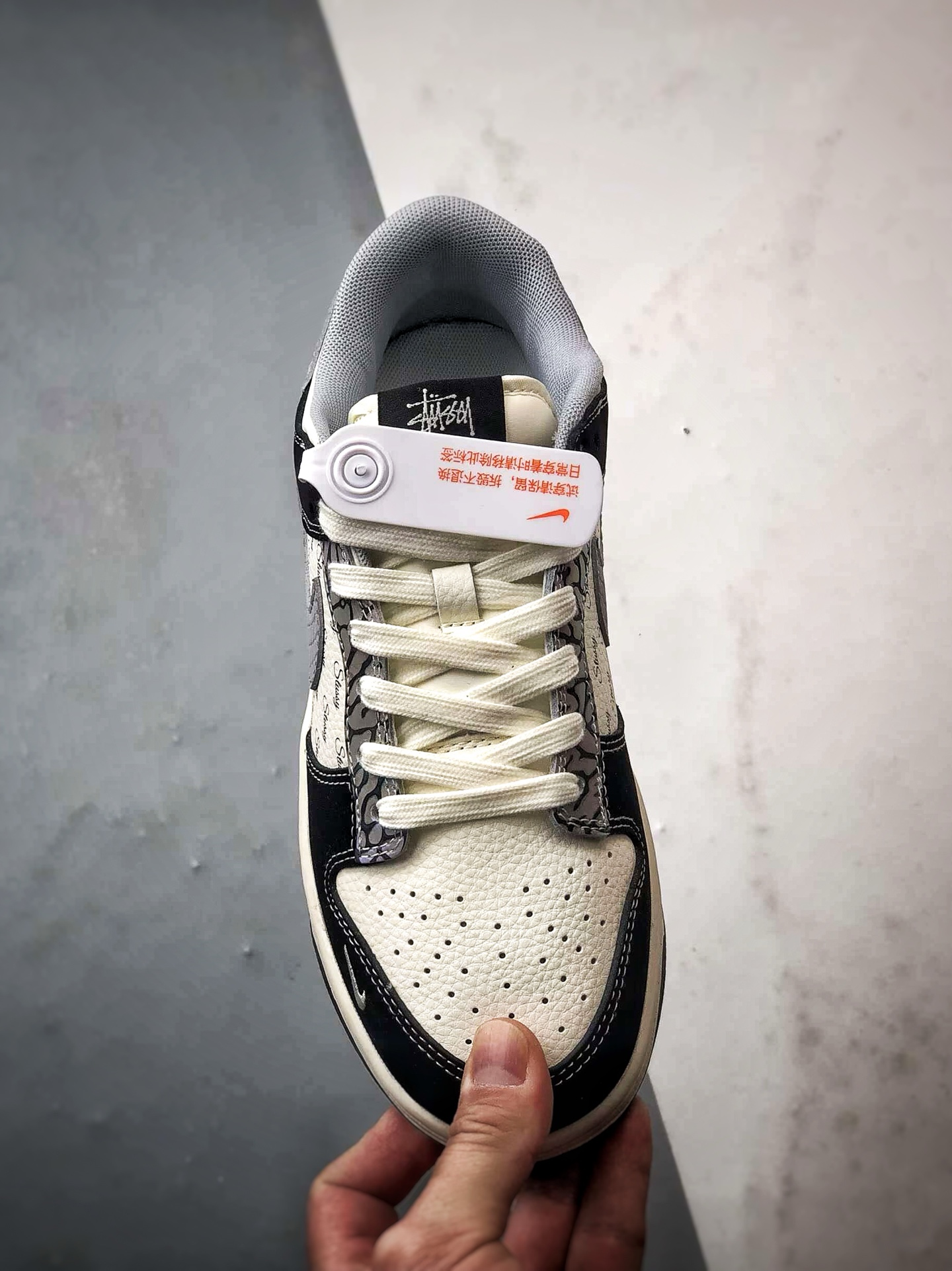 NK Dunk Low Retro ”DIY高端定制” 斯图西米黑灰 低帮休闲运动板鞋 XS6089-635